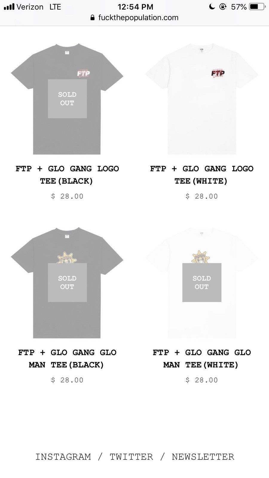 Fuck The Population × Glo Gang Medium Ftp x glo gang "Gloryboyz" logo white short sleeve Size US M / EU 48-50 / 2 - 6 Thumbnail
