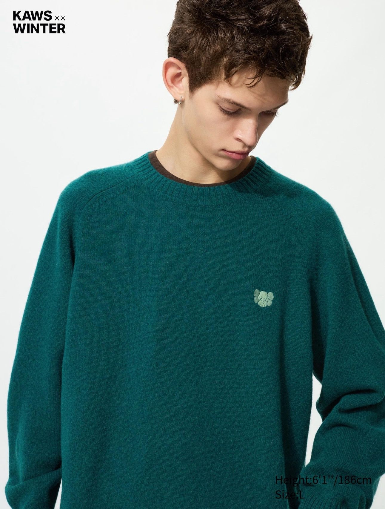Kaws × Uniqlo Kaws x Uniqlo 2025 Lambswool Crewneck Sweater Green XS Size US XS / EU 42 / 0 - 1 Preview