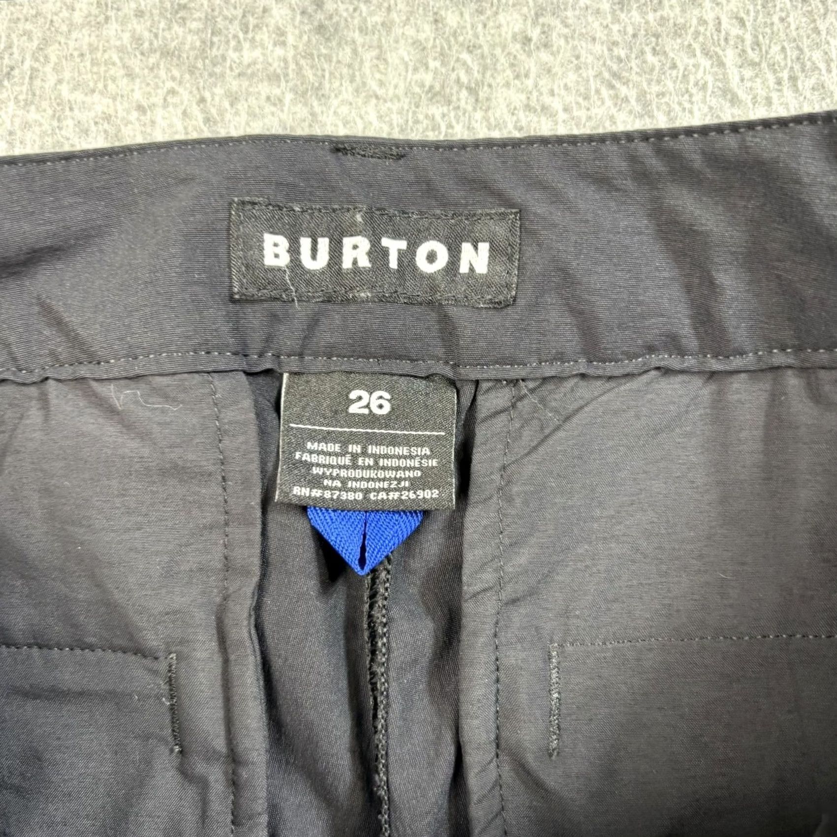 Burton Burton Women 26 Black W Ridge Pant Hiking Nylon Spandex Pants Stretch Belted Outdoor Knee Pockets Zip Fly Button Closure Size 26" / US 2 / IT 38 - 3 Thumbnail