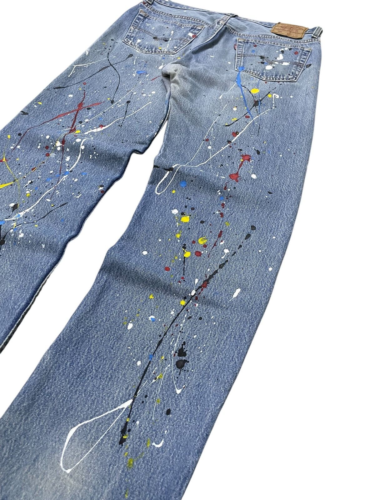 Hysteric Glamour × Levi's × Seditionaries Vintage Levis 501 Riot Poems Paint Splatter Jeans Size US 34 / EU 50 - 20 Thumbnail
