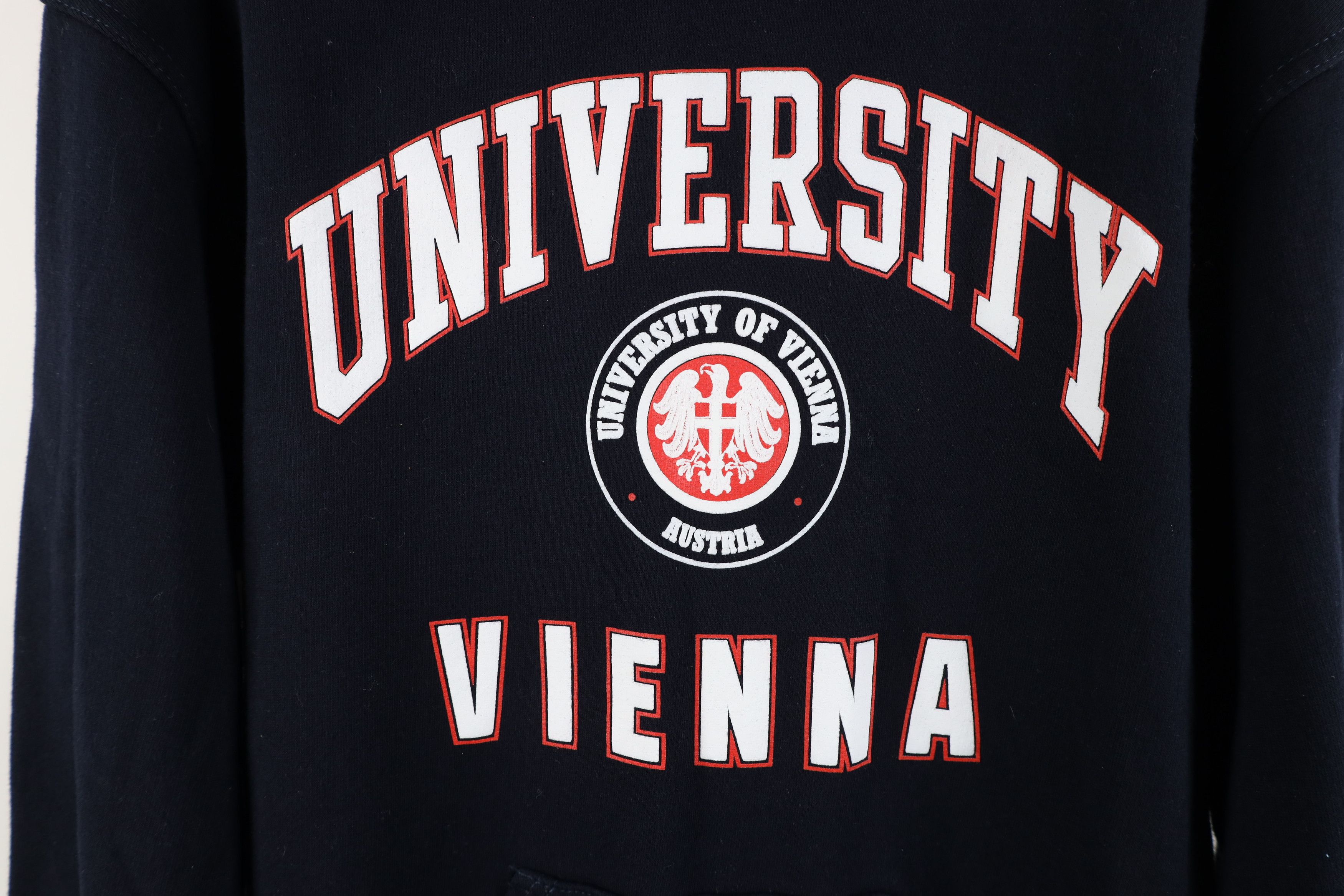 Vintage Vintage 90s Out University of Vienna Austria Hoodie Blue Size US S / EU 44-46 / 1 - 4 Thumbnail