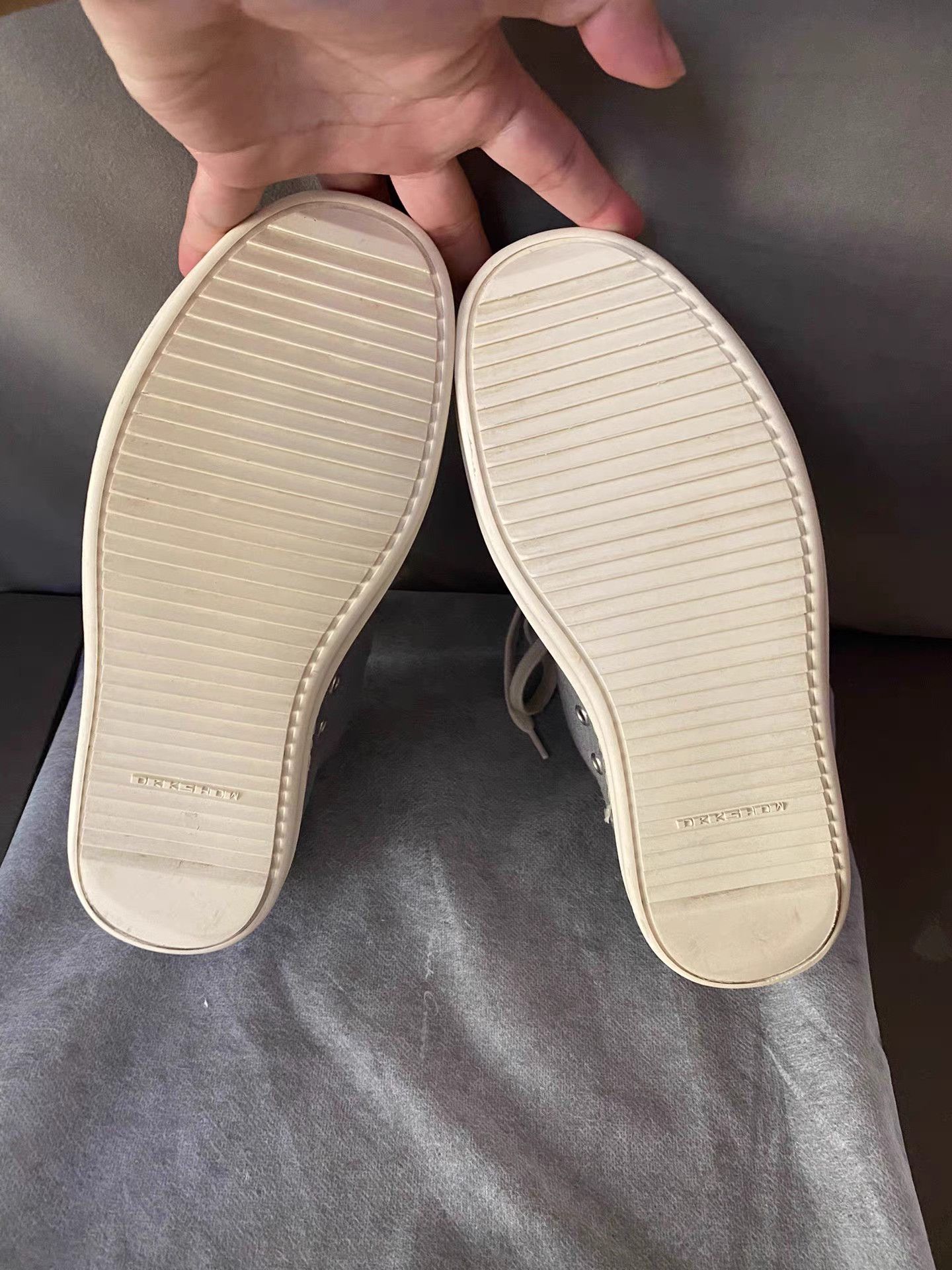Rick Owens Rick Owens grey corduroy sneakers Size US 8.5 / IT 38.5 - 5 Thumbnail
