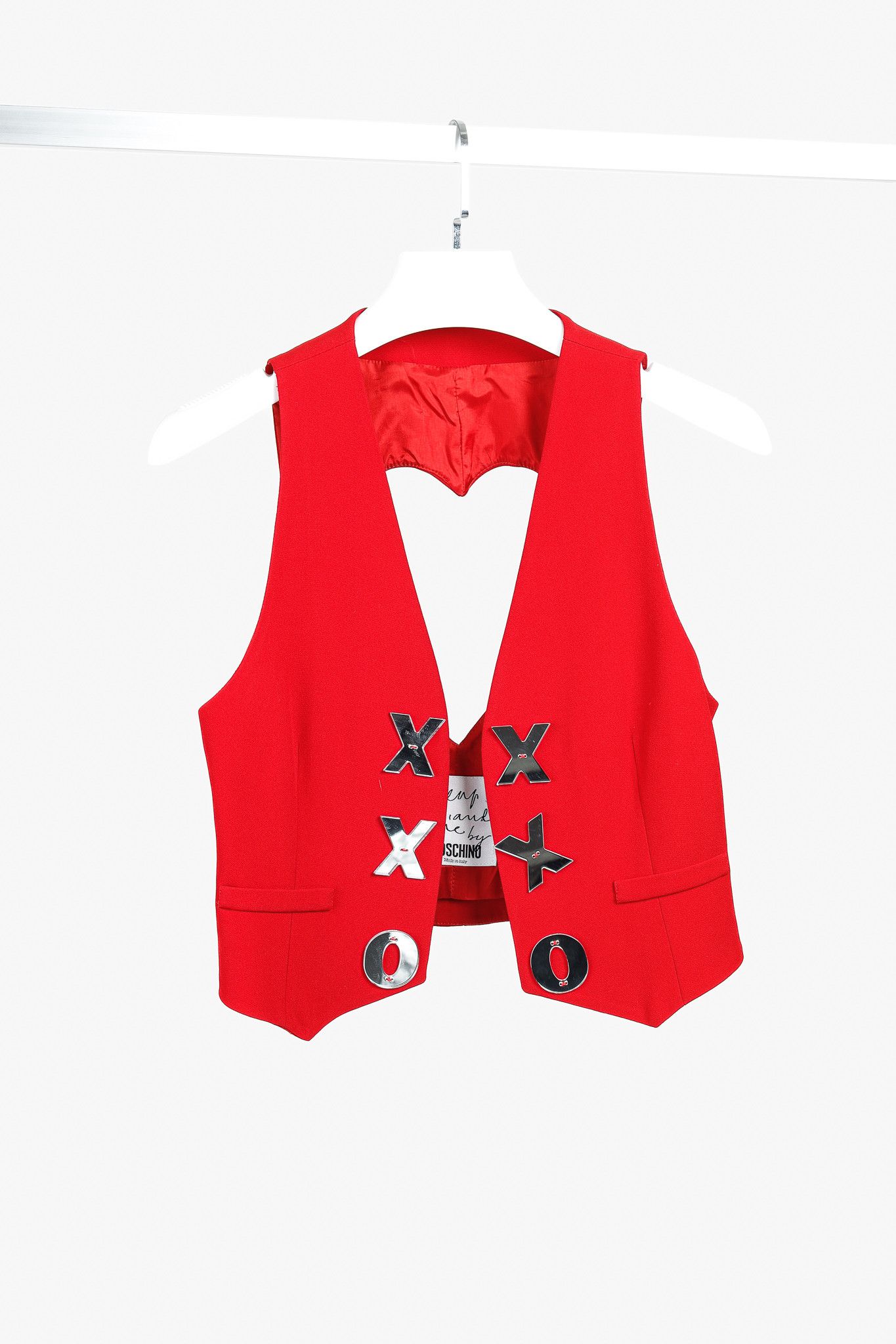 Moschino Moschino Cheap and Chic Xs & Os Heart Cut-Out Red Vest Size M / US 6-8 / IT 42-44 - 1 Thumbnail