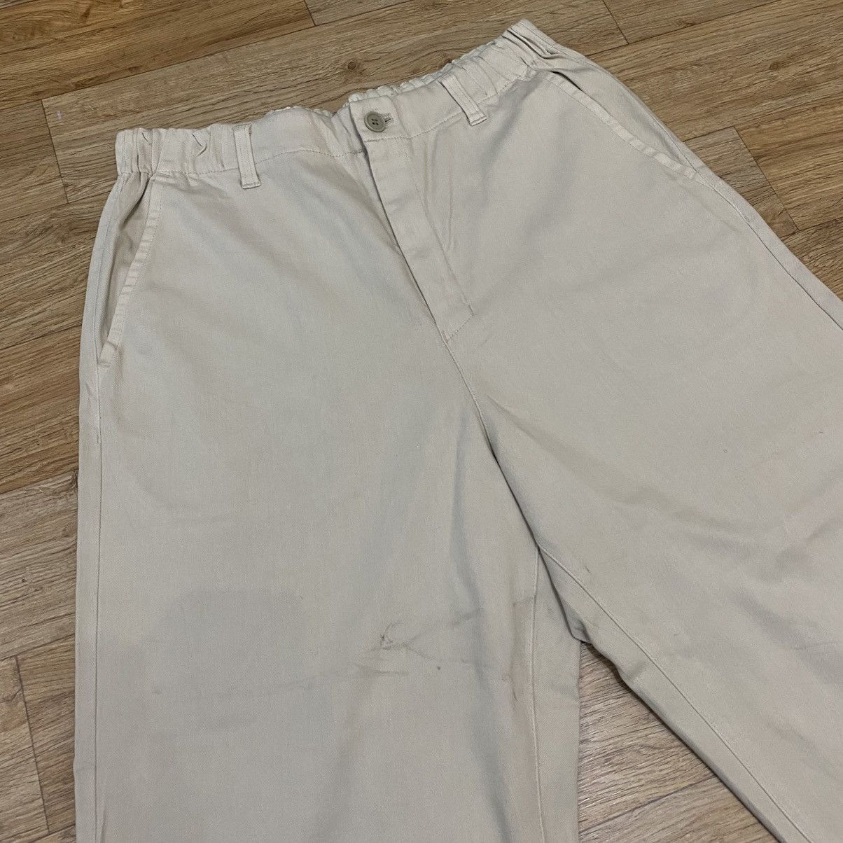 Issey Miyake 90s Plantation By Issey Miyake Cream Baggy Pants Size US 29 - 3 Thumbnail