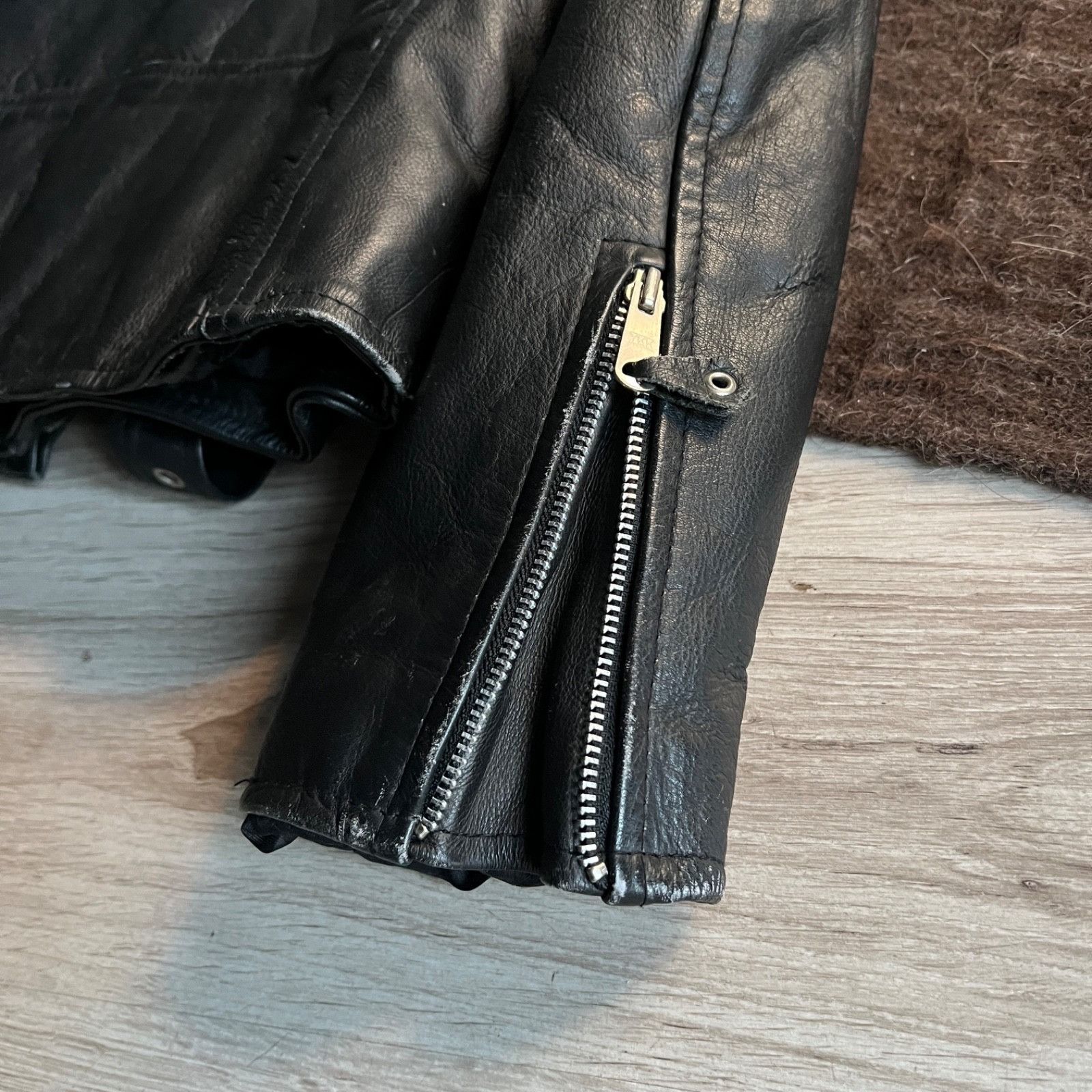 Leather Akaso Vintage Leather Motorcycle Biker Jacket 9722AC Size US M / EU 48-50 / 2 - 9 Thumbnail