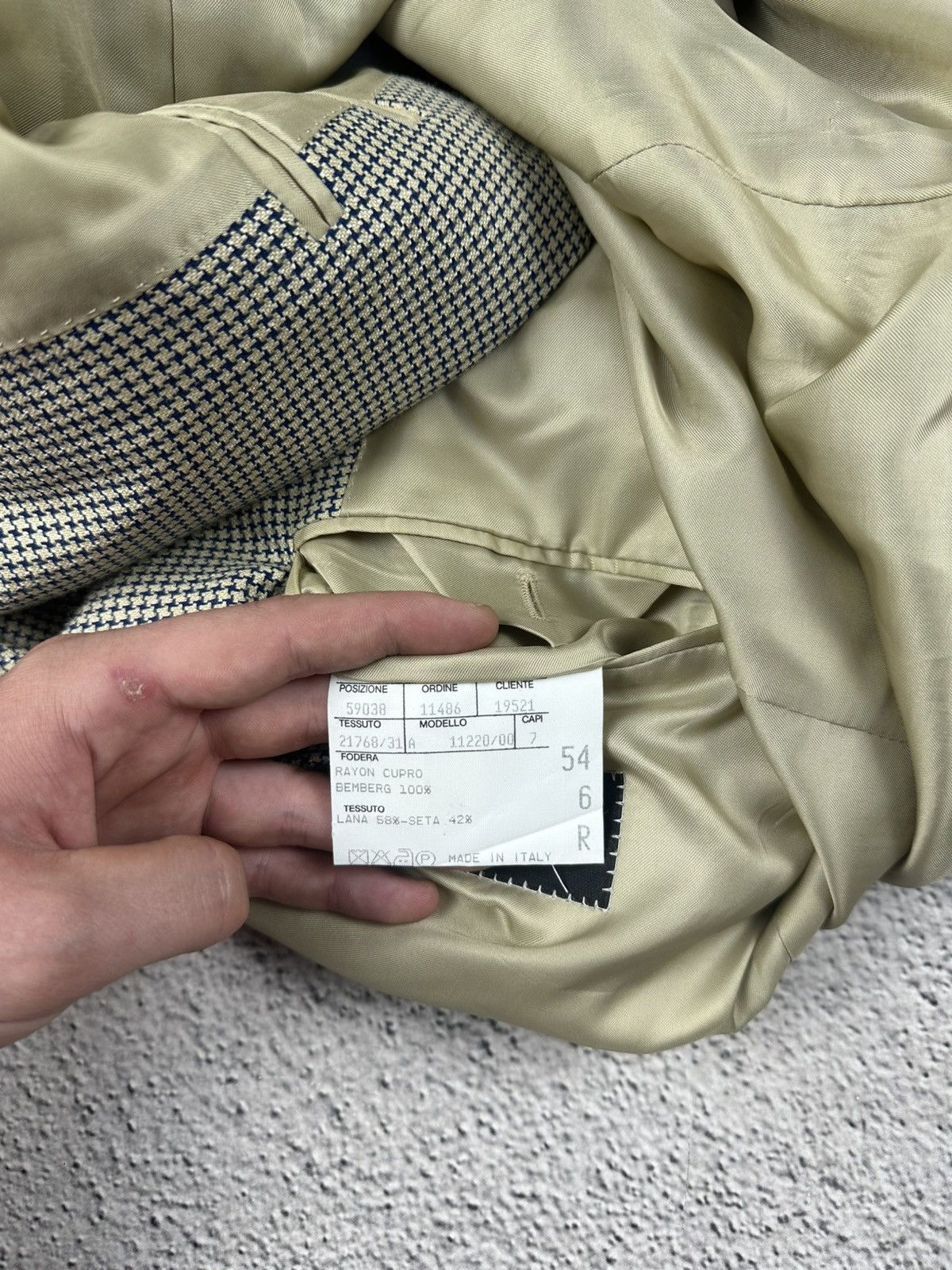Canali × Vintage Canali Milano Vintage Check Wool-Silk Blazer Old Money Style Size 54R - 11 Thumbnail