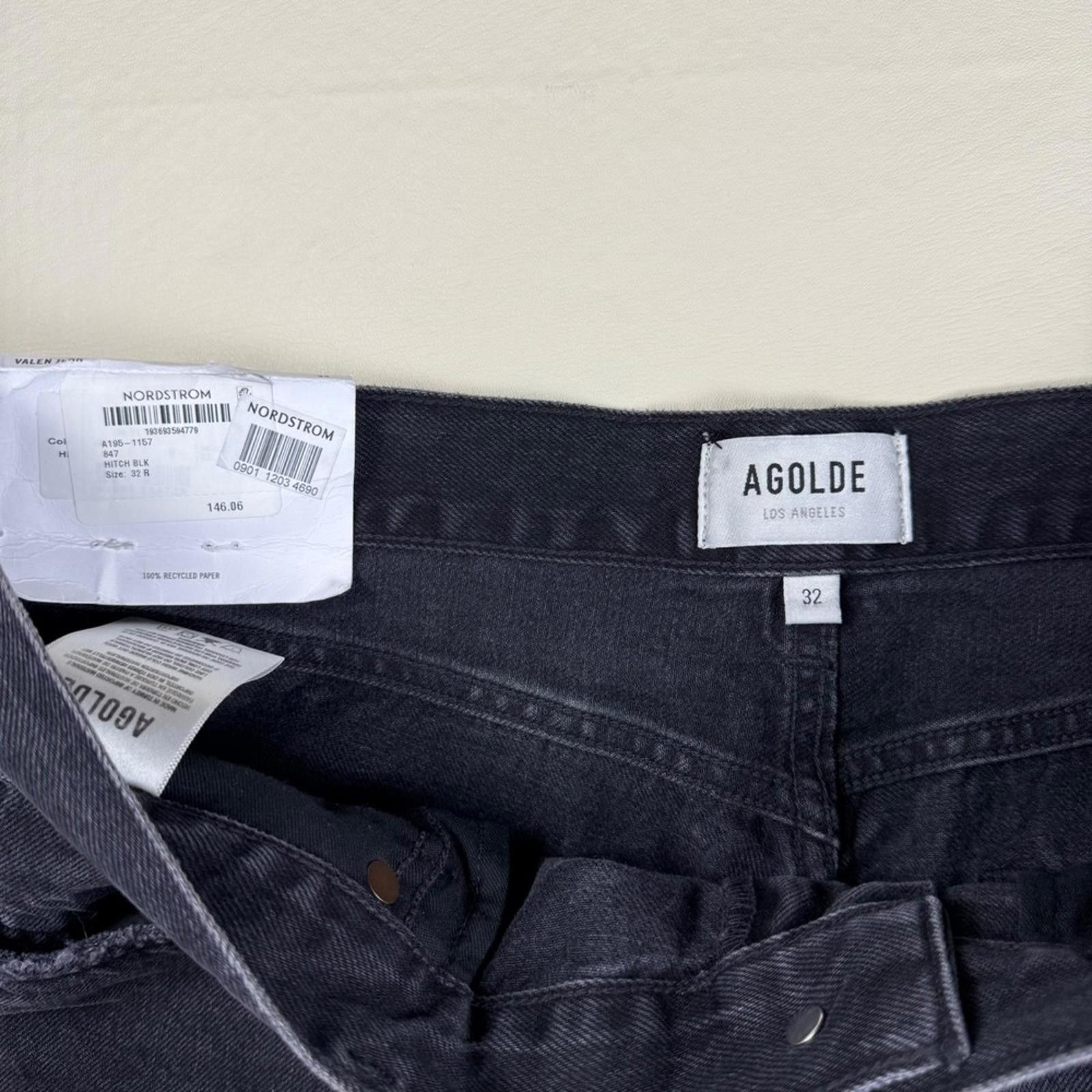 Agolde AGOLDE Valen Mid Rise Vintage Straight Jeans Black 32 NWT Size 32" / US 10 / IT 46 - 4 Thumbnail