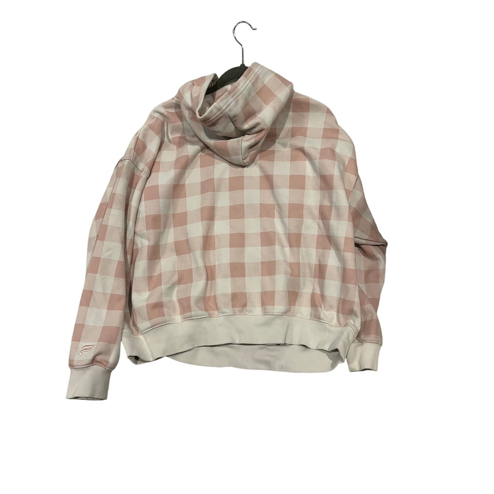 Fabletics Fabletics Cozy Fleece Pink White Checked Hoodie Womans 2XL Size XXL / US 16-18 / IT 52-54 - 2 Thumbnail