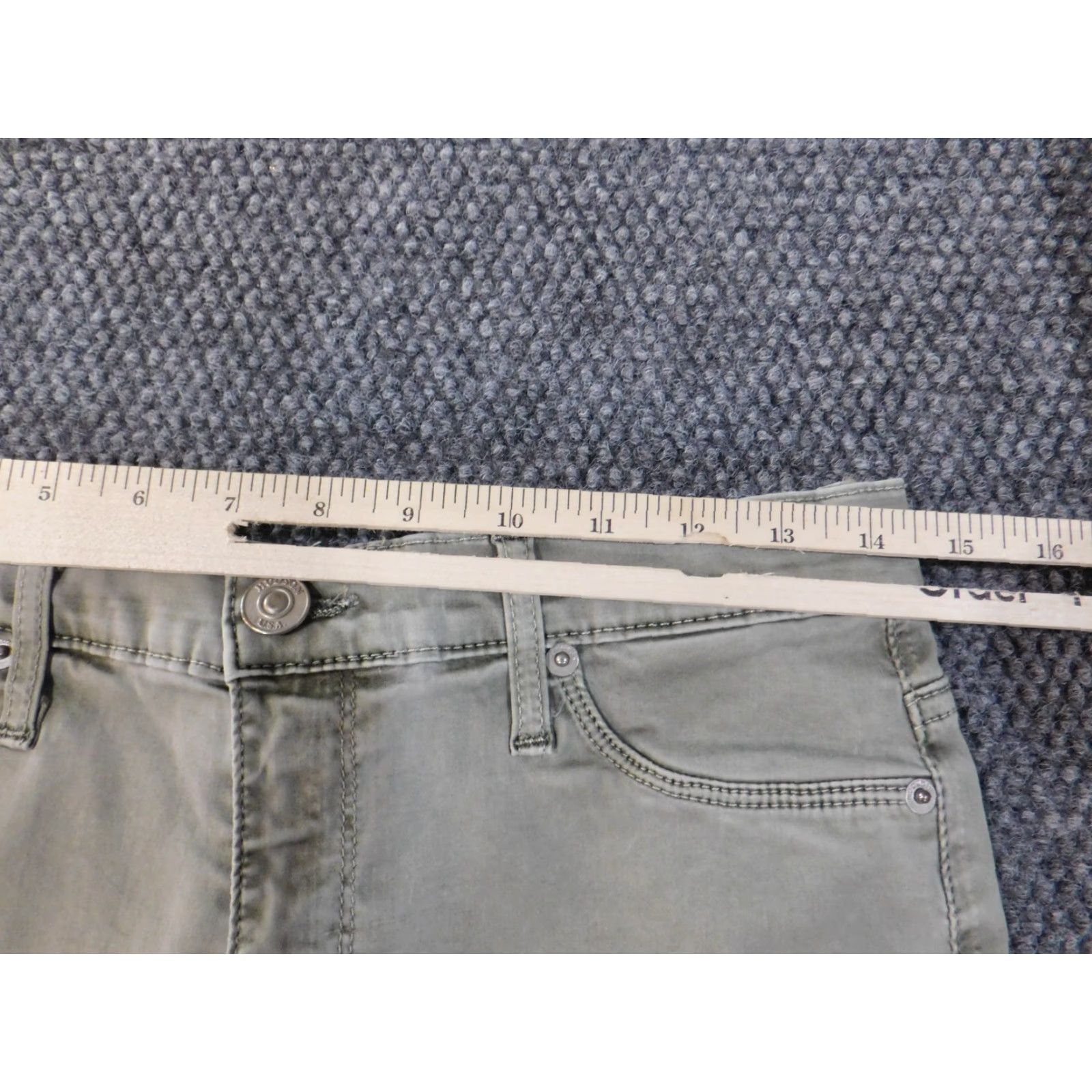 Hudson Hudson Jeans Womens 28 Green Straight Denim Dark Wash Stretch Size 28" / US 6 / IT 42 - 4 Thumbnail