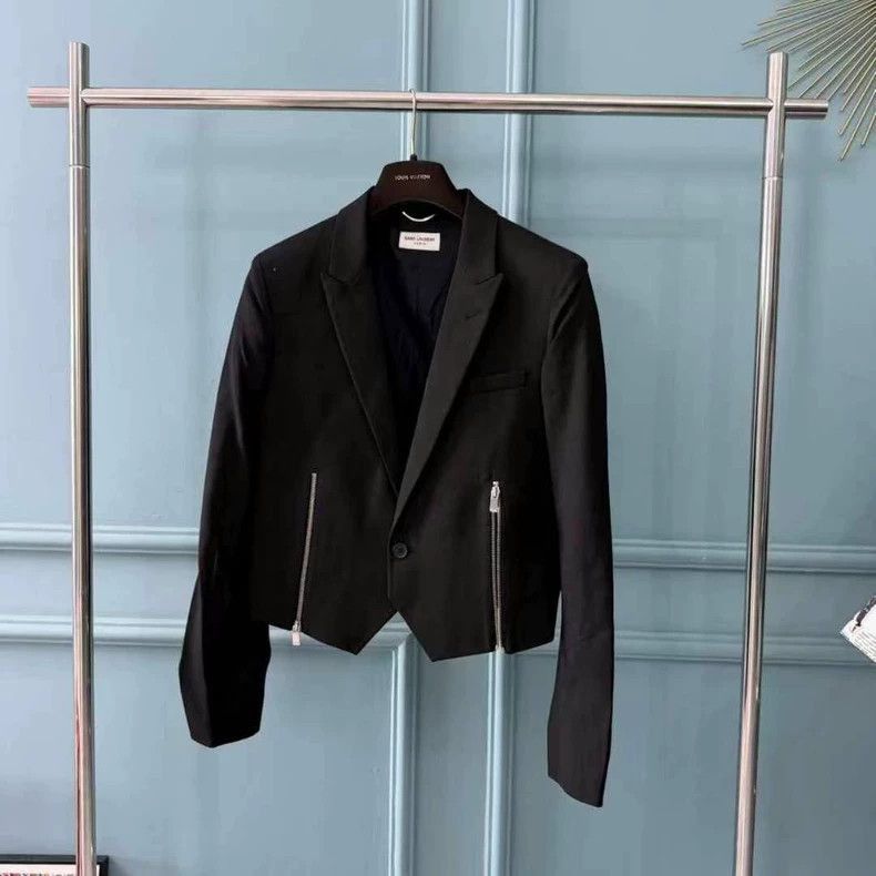 Saint Laurent Paris Saint Laurent Paris Double zipper snake bone chain suit jac Size US M / EU 48-50 / 2 - 1 Thumbnail