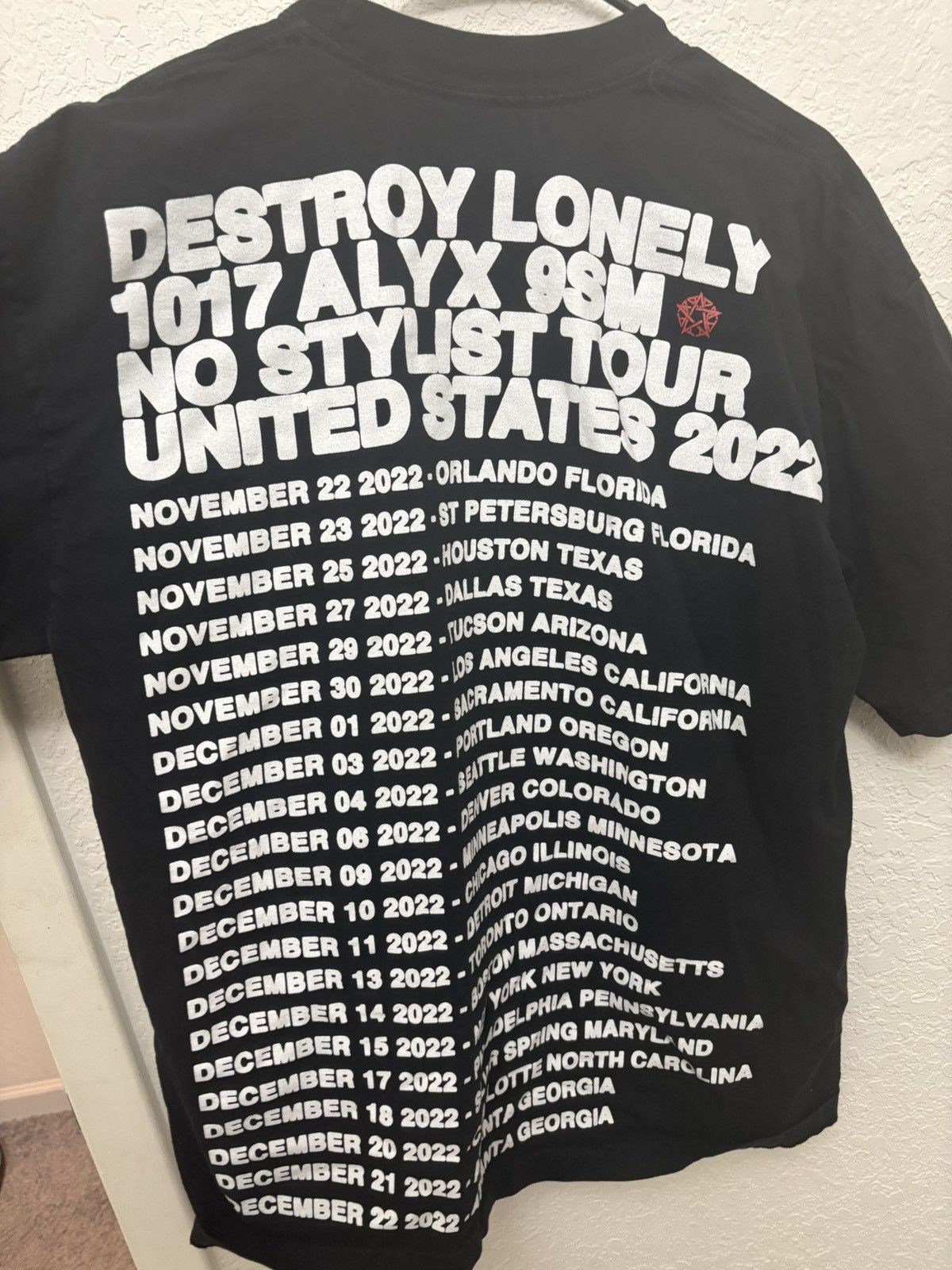 1017 ALYX 9SM × Destroy Lonely Destroy Lonely Wall T Shirt No Stylist Tour Merch Size US L / EU 52-54 / 3 - 3 Thumbnail