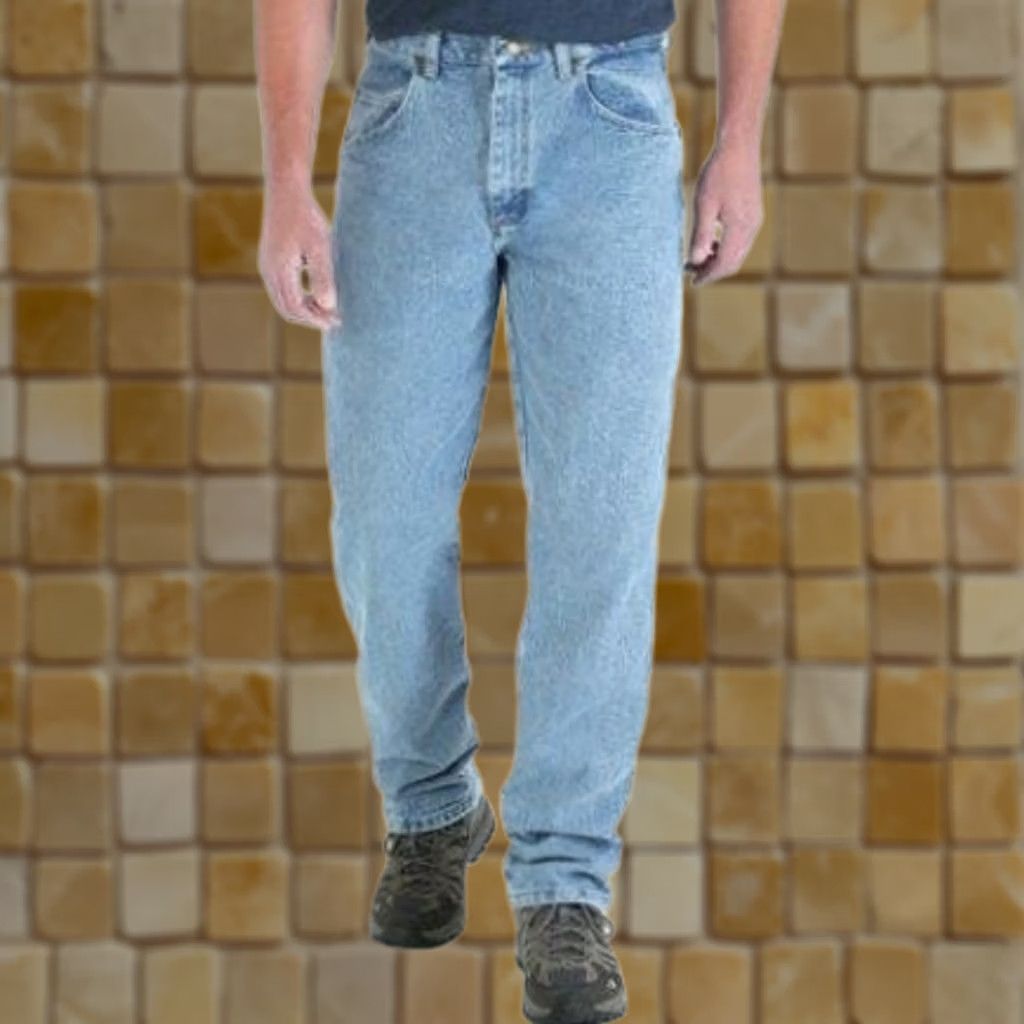Wrangler Wrangler Jeans Blue Denim 48x32 Rugged Wear Relaxed Fit Jeans Mens 1035001VI Blue Denim Wrangler Jeans Mens Big & Tall Relaxed Size US 32 / EU 48 - 1 Preview