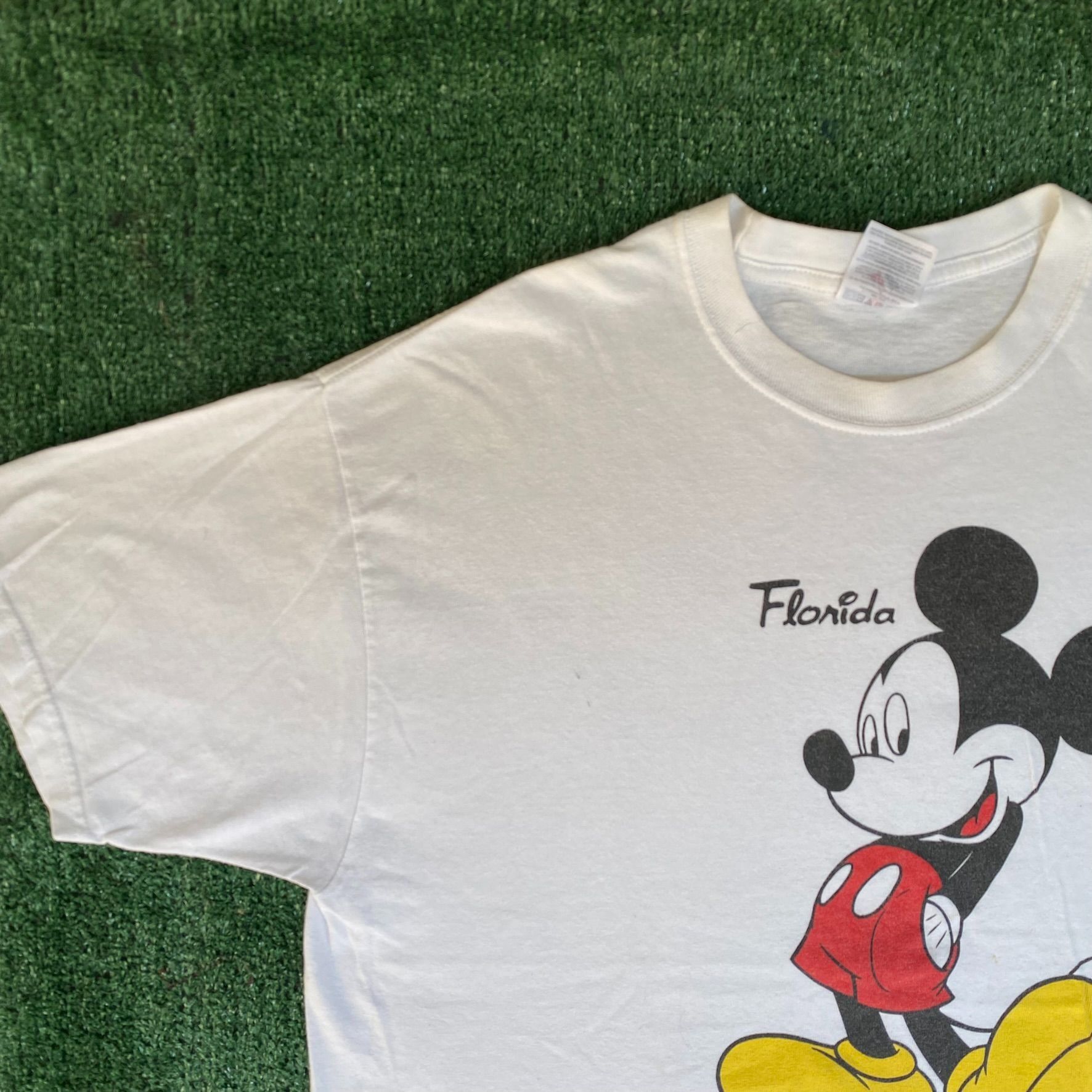 Disney Vintage Y2K Mickey Mouse Shirt White Retro Disney Cartoon Te Size US XL / EU 56 / 4 - 2 Thumbnail