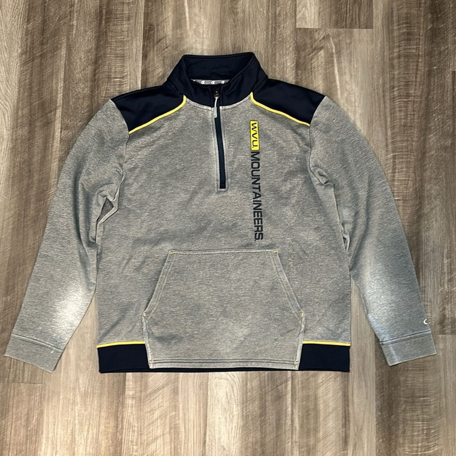 Champion West Virginia Mountaineers Champion Quarter Zip Pullover - L Size US L / EU 52-54 / 3 - 2 Thumbnail