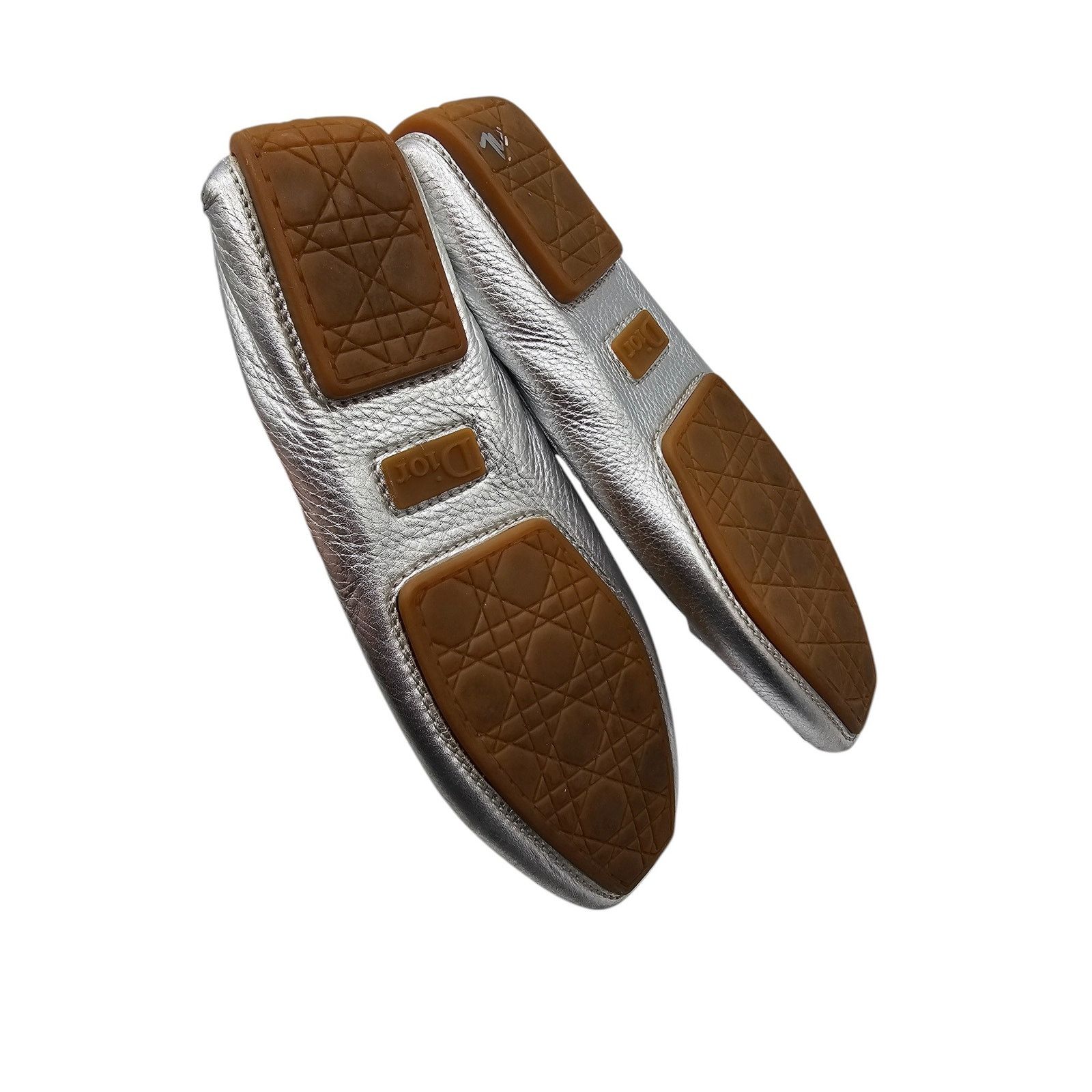 Dior Christian Dior Silver Leather Slip On Driving Loafers Sz 39 Size US 9 / IT 39 - 6 Thumbnail
