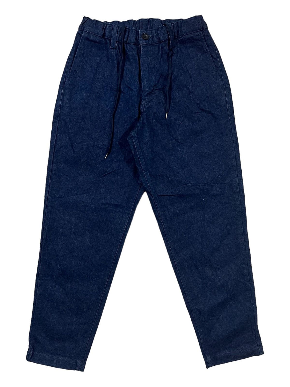 Evisu × Indigo × KOJIMA GENES Kojima Genes 🇯🇵 Denim Works Indigo 11oz Drawstring Easy Pants Size US 30 / EU 46 - 1 Thumbnail