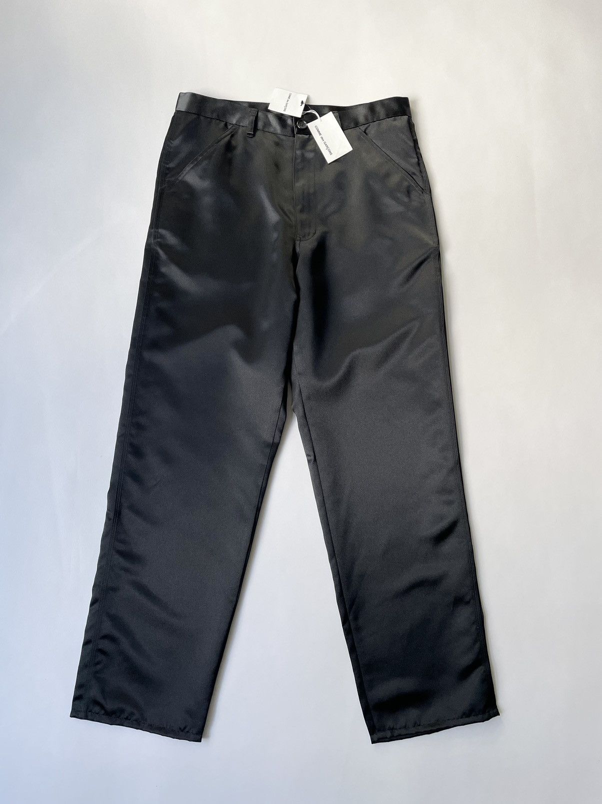 Comme des Garcons A/W 04 Black Satin Utility Trousers Size US 32 / EU 48 - 1 Thumbnail
