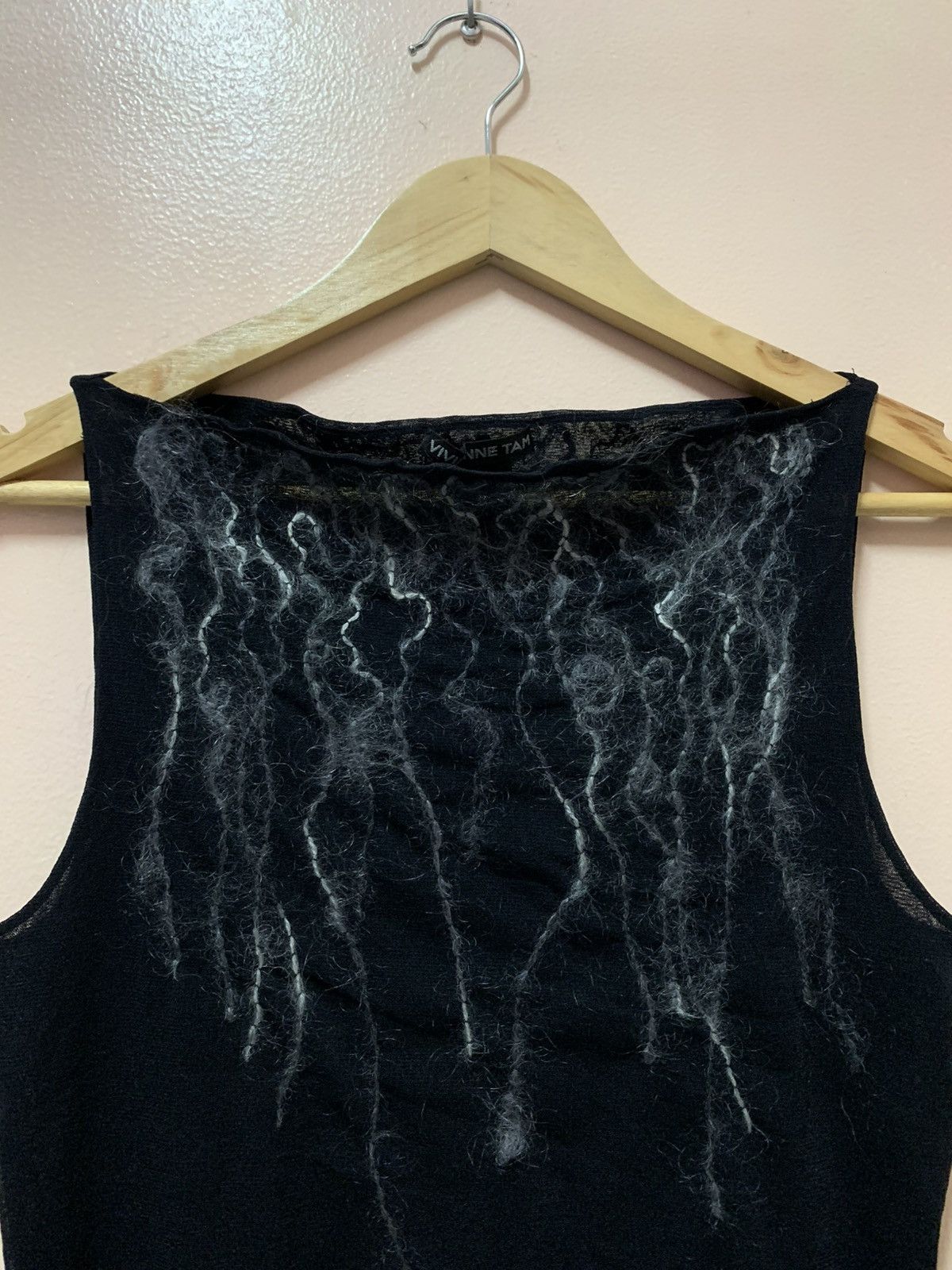 Vivienne Tam Vivienne Tam - F/W’99 - Black & White Yarn - Tank Top Size XS / US 0-2 / IT 36-38 - 4 Thumbnail