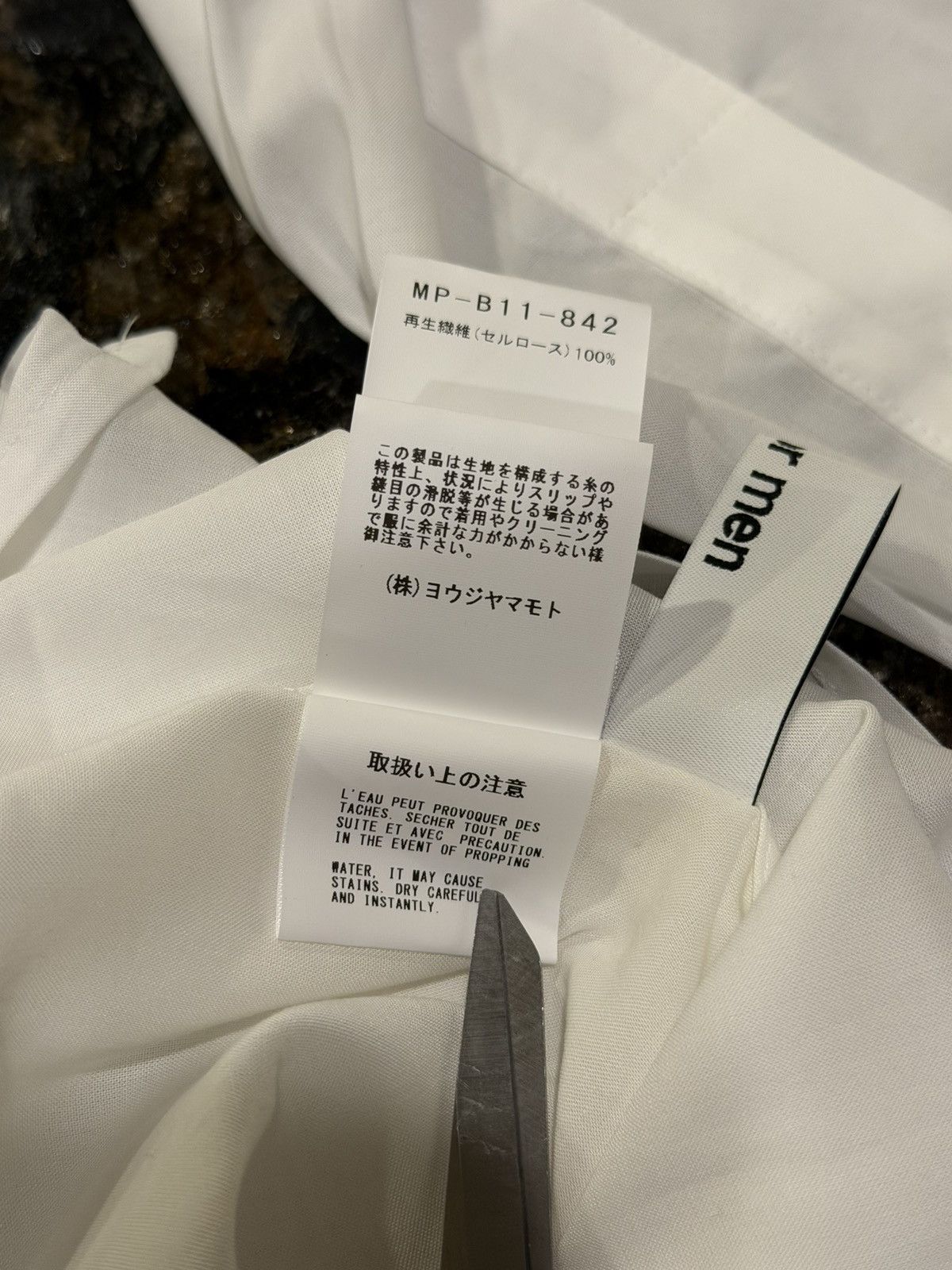Yohji Yamamoto Yohji Yamamoto Blue Flower / Floral White Button Up Shirt Size US M / EU 48-50 / 2 - 15 Thumbnail