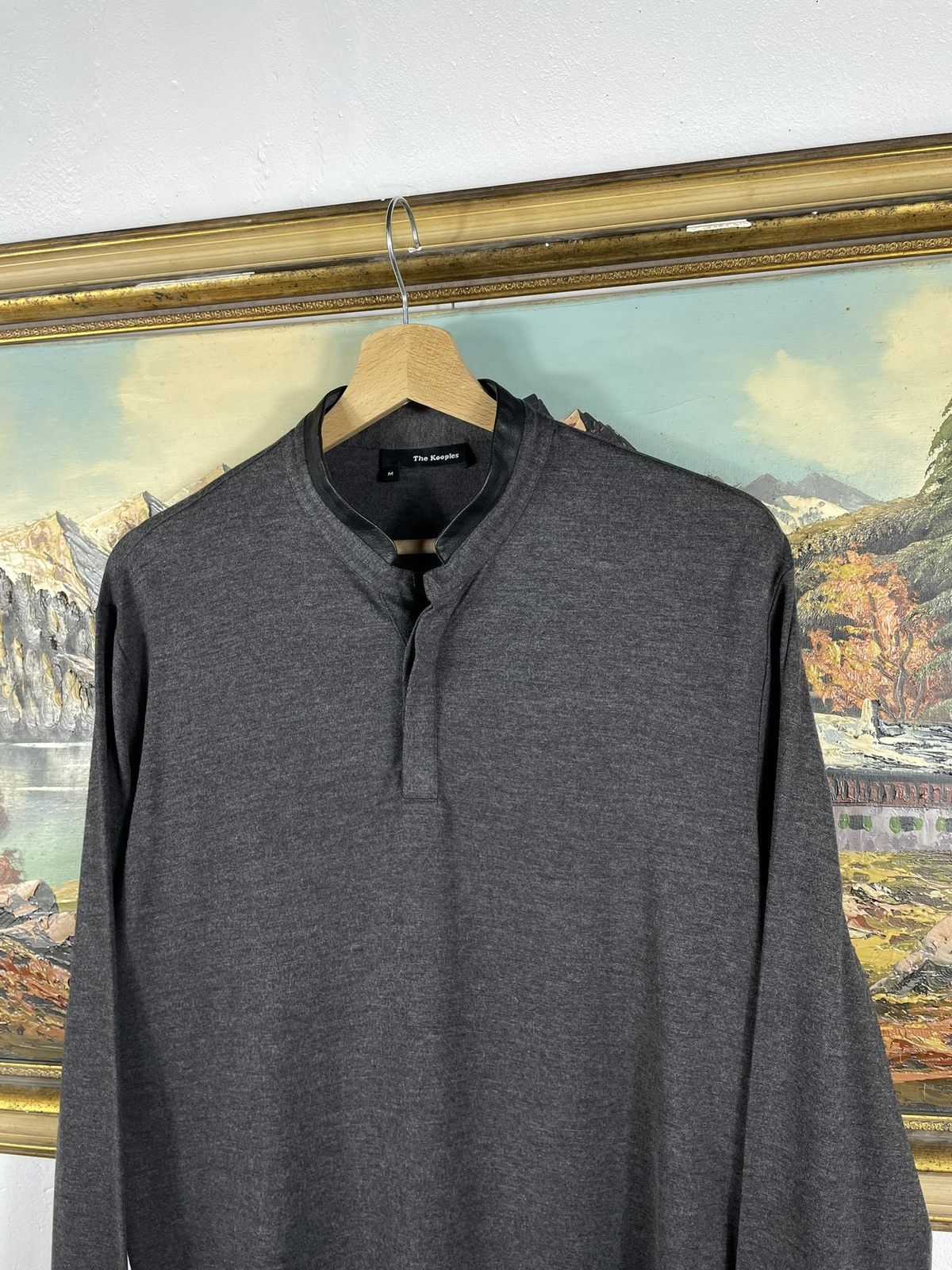 Designer × Japanese Brand × The Kooples Charcoal The Kooples Longsleeve Tee Button Ups Size US M / EU 48-50 / 2 - 4 Thumbnail