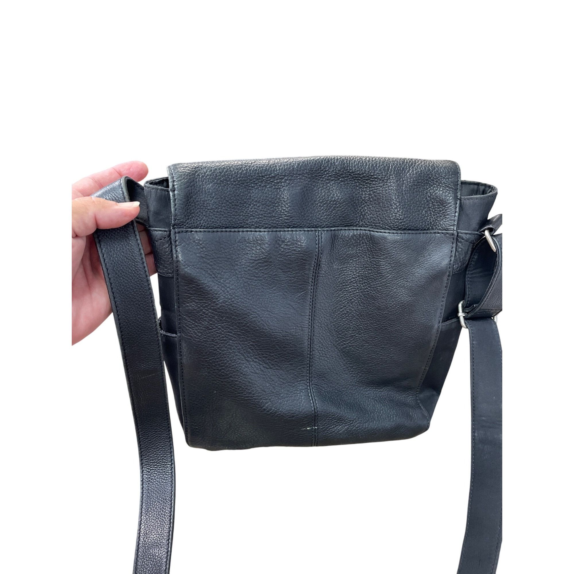 Fossil Fossil womans Black Leather Crossbody Messenger bag SKU 903 Size ONE SIZE - 5 Thumbnail