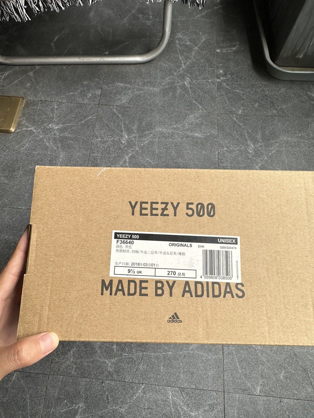 Adidas Adidas Yeezy Boost 500 Black Size US 10 / EU 43 - 5 Thumbnail