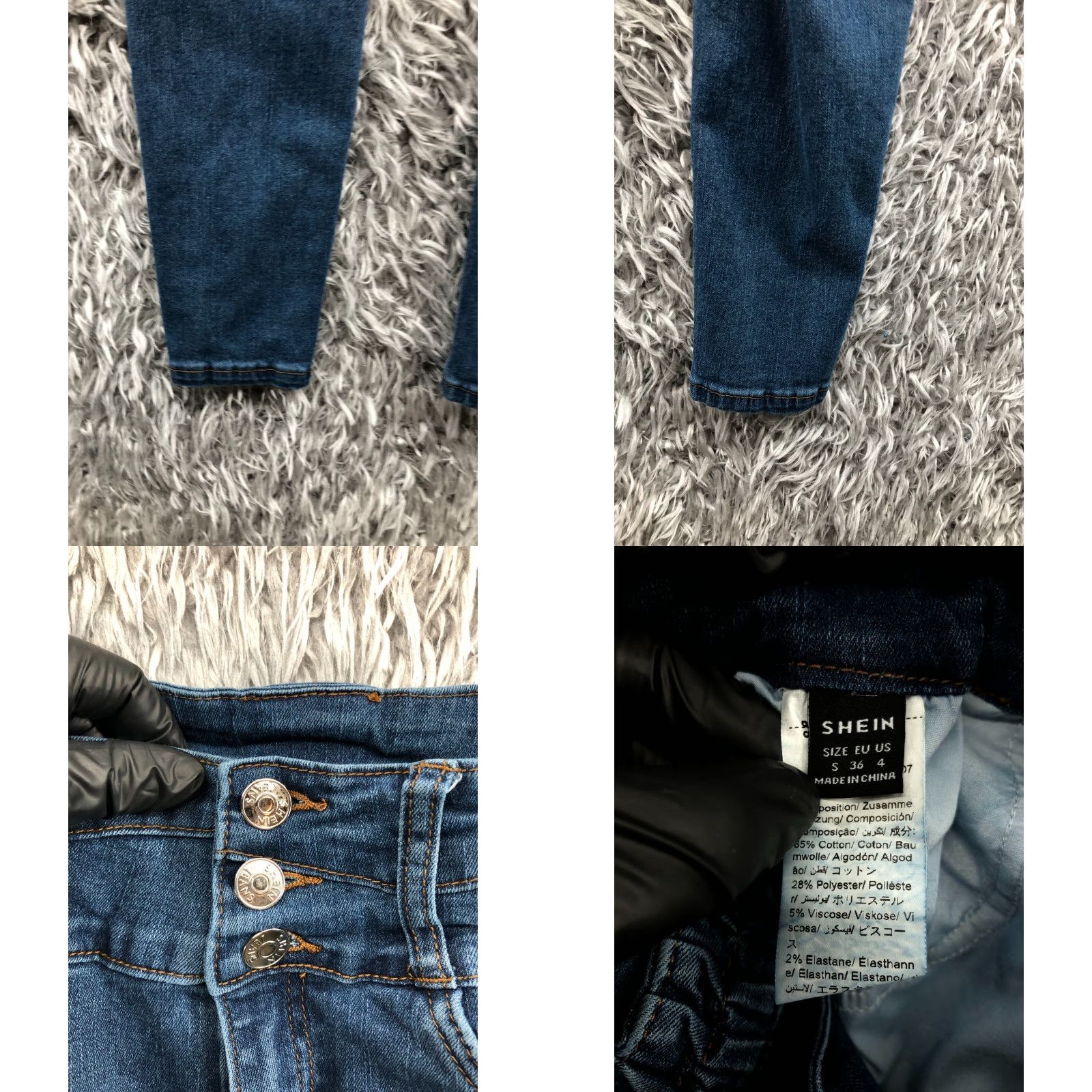 Shein Shein Jeans Women Size 4 High Rise Skinny 27in Blue Denim 5-Pocket Regular Stretch Medium Wash Size 27" / US 4 / IT 40 - 8 Thumbnail