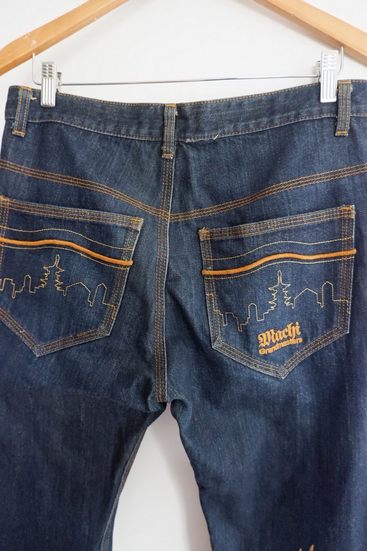 Beauty Beast Vintage Y2K Machi 5th Street Japanese Embroidered Denim Size US 32 / EU 48 - 5 Thumbnail