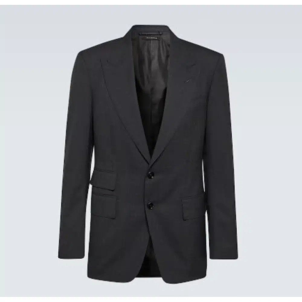Tom Ford o1sndg0825 11YL40 Single Breast Blazer in Black Size US XL / EU 56 / 4 - 1 Thumbnail