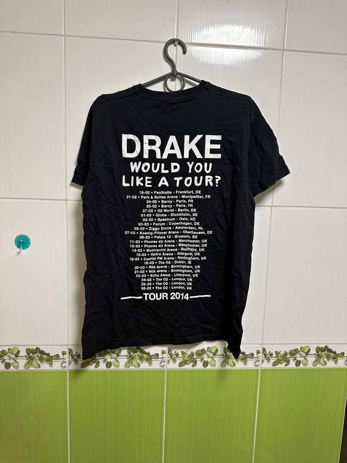Drake × Vintage Drake “Would You Like A Tour” 2014 Tour T-Shirt Europe Size US M / EU 48-50 / 2 - 4 Thumbnail