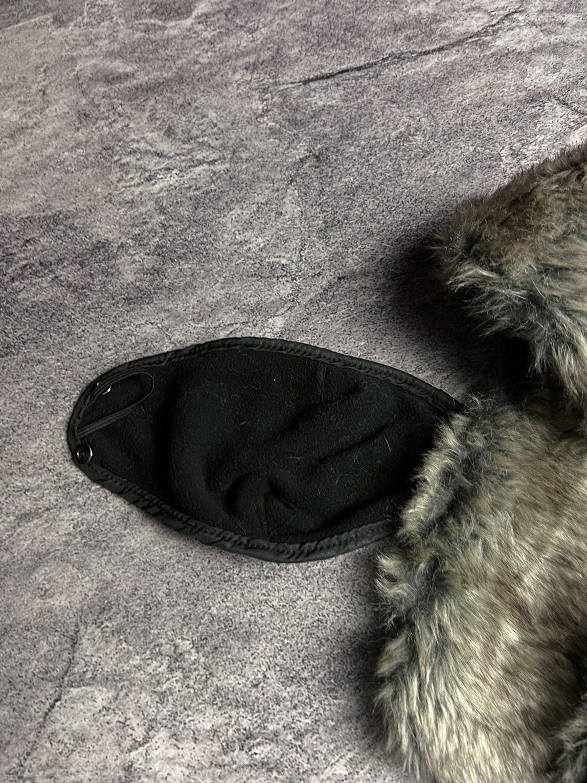 Japanese Brand Y2K nylon faux fur trapper hat with mask Japan style hat Size ONE SIZE - 3 Thumbnail