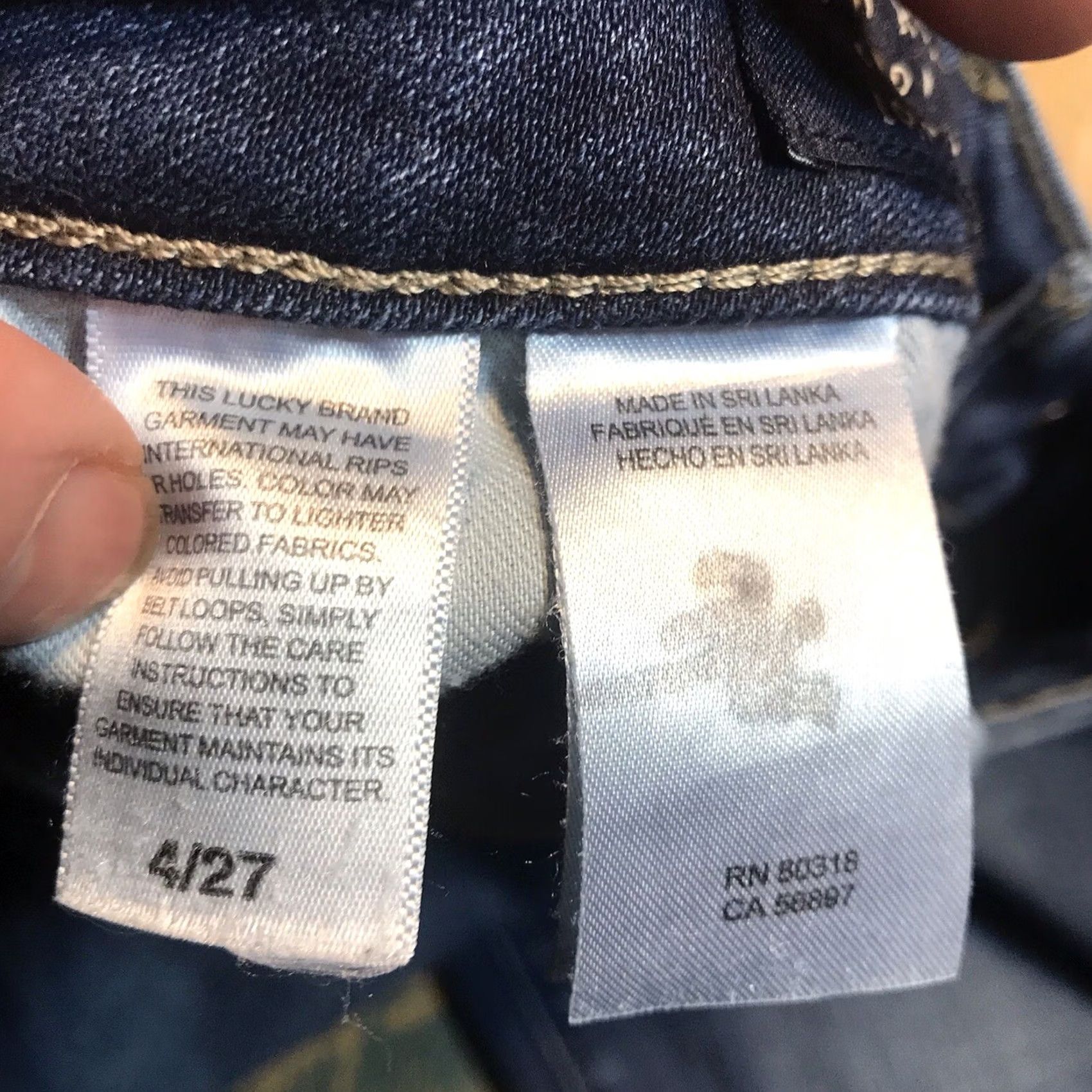 Lucky Brand Lucky Brand Jeans Cropped Slim Women 4 Inseam 25 Blue Denim 90s Bohemian Lolita Skinny Zipper Embroidered Logo Pocket Size 27" / US 4 / IT 40 - 7 Thumbnail