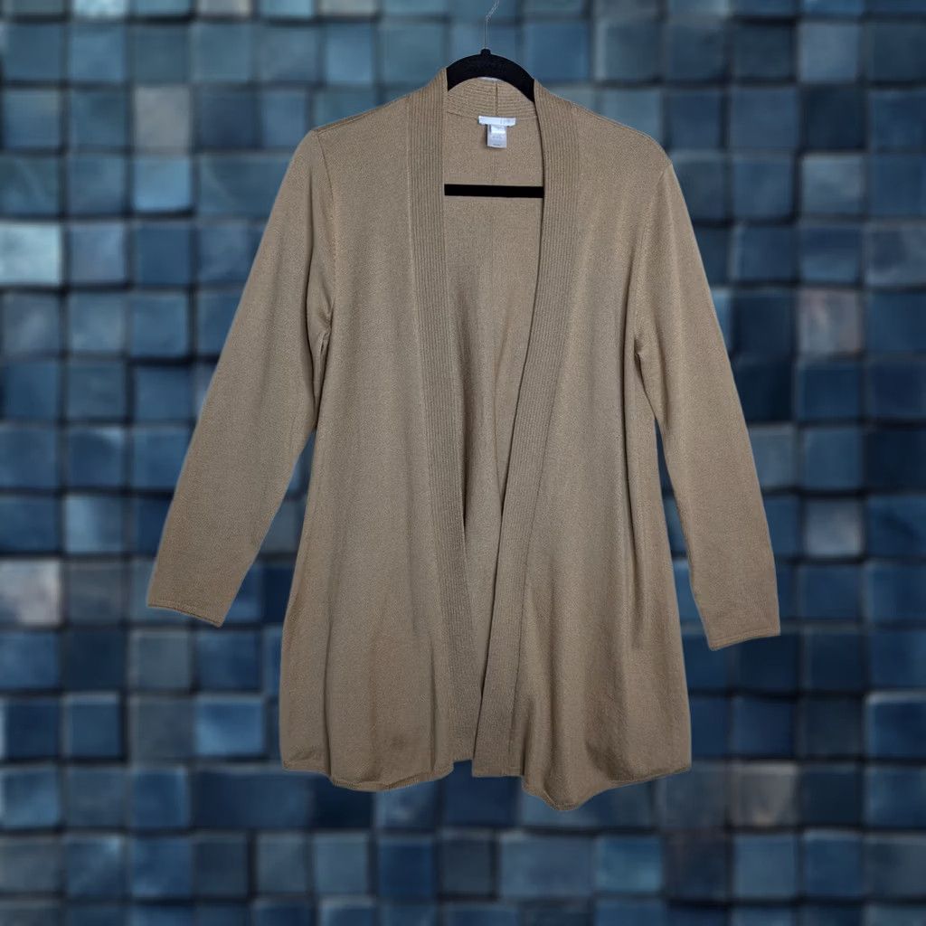 J. Jill J.Jill cardigan sweater S tan open Front Long sleeve women's size Size S / US 4 / IT 40 - 1 Thumbnail