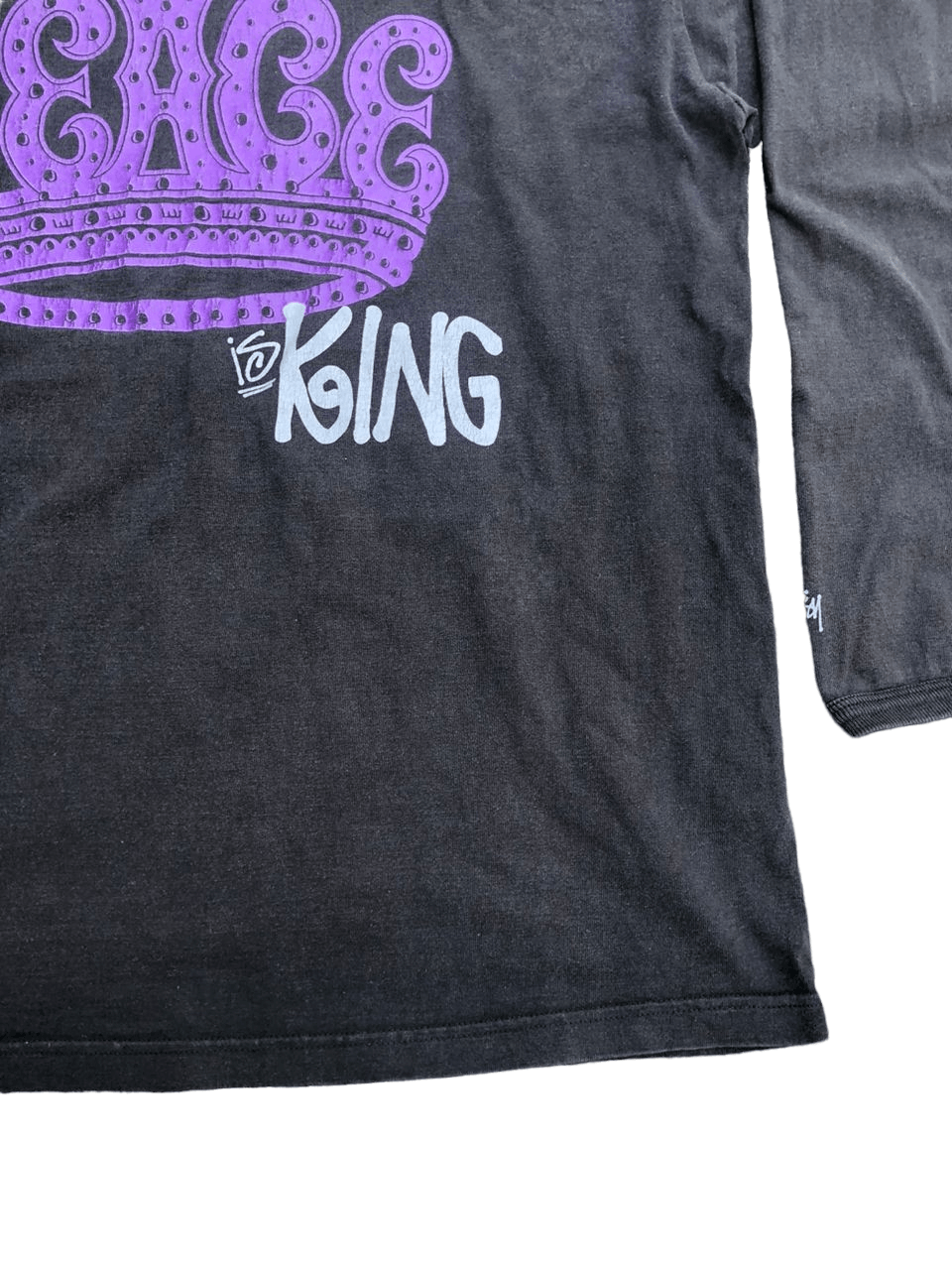 Stussy Vintage Y2K Stussy Peace Is King Long Sleeve Tee Sunfaded Size US XL / EU 56 / 4 - 5 Thumbnail