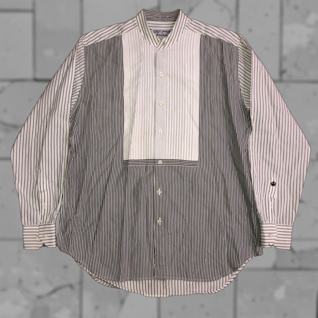 Robert Graham Robert Graham Shirt Mens L White Striped Dress Size 42R - 1 Thumbnail