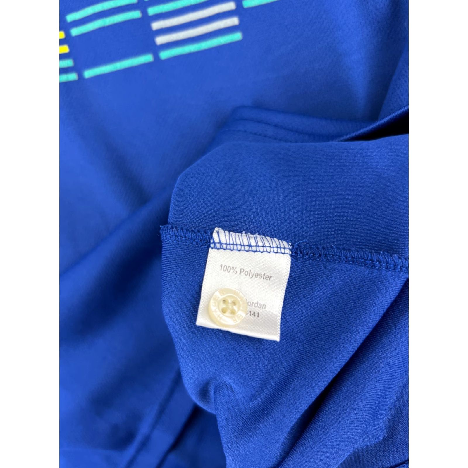Vintage Walter Hagen Polo Shirt Mens Medium Blue Striped Golf 100% Polyester Size US M / EU 48-50 / 2 - 7 Thumbnail
