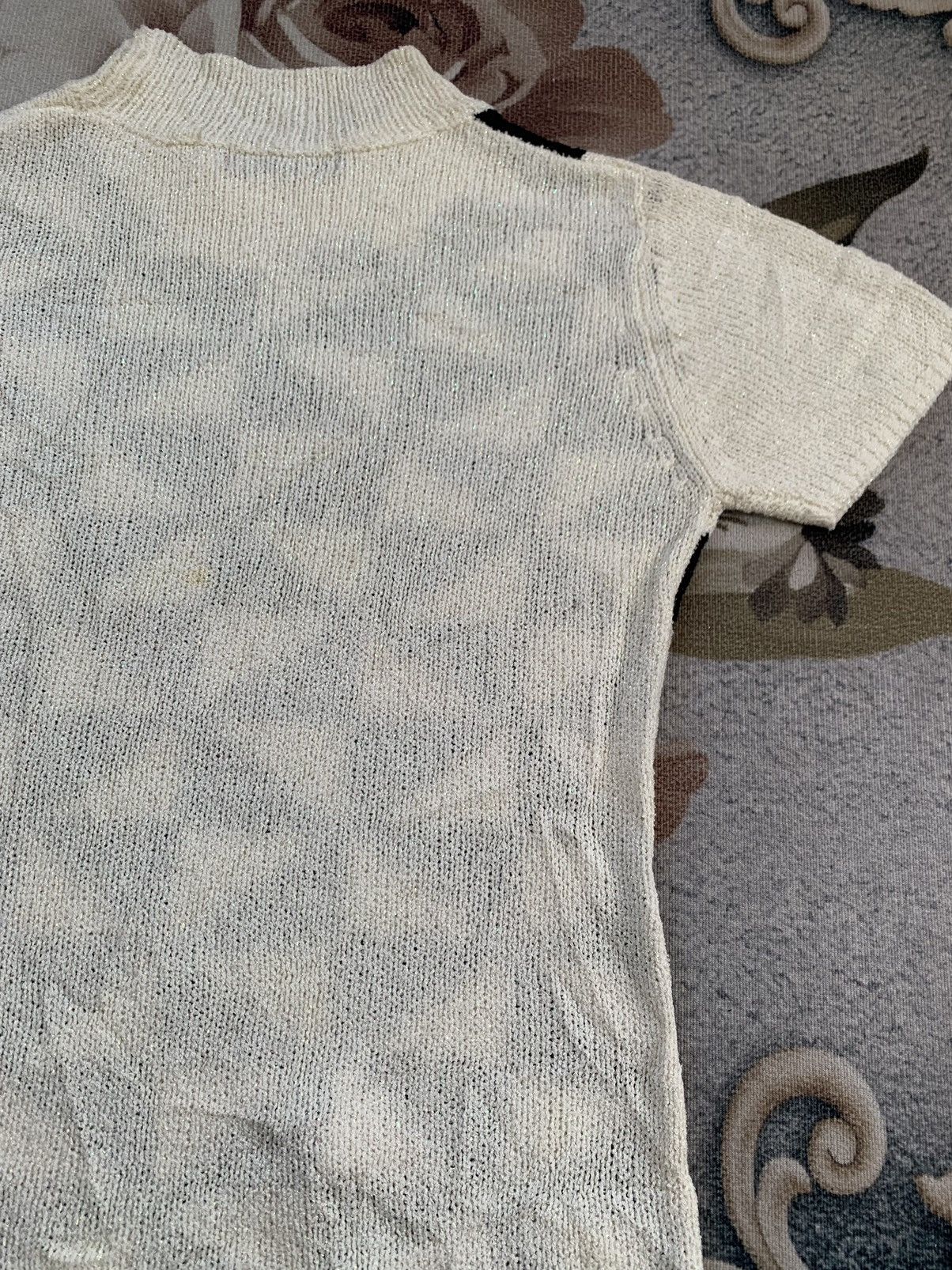 Designer Christian Aujard Paris Blink Diamond Design Knit Top Size S / US 4 / IT 40 - 10 Thumbnail