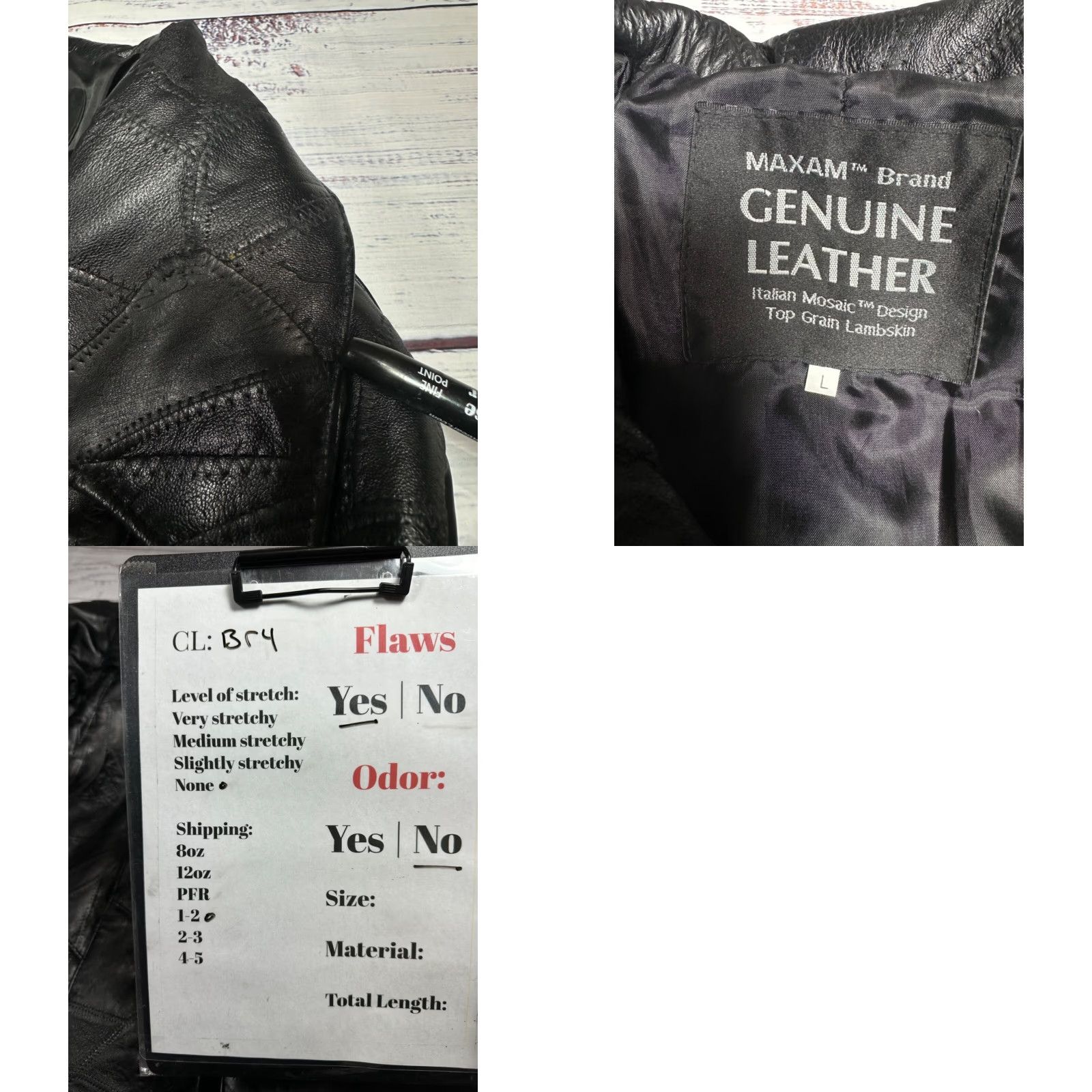 Vintage VINTAGE Maxam Womens Leather Jacket L Black Italian Mosaic Lined Jacket Womens Black Leather L SIZE L Size L / US 10 / IT 46 - 8 Thumbnail