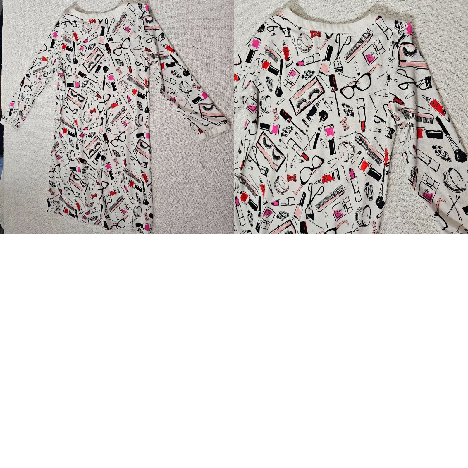 Vintage Kate Spade New York Pink White Cosmetics Print Cotton Night Sleep Shirt Size S Size S / US 4 / IT 40 - 9 Thumbnail