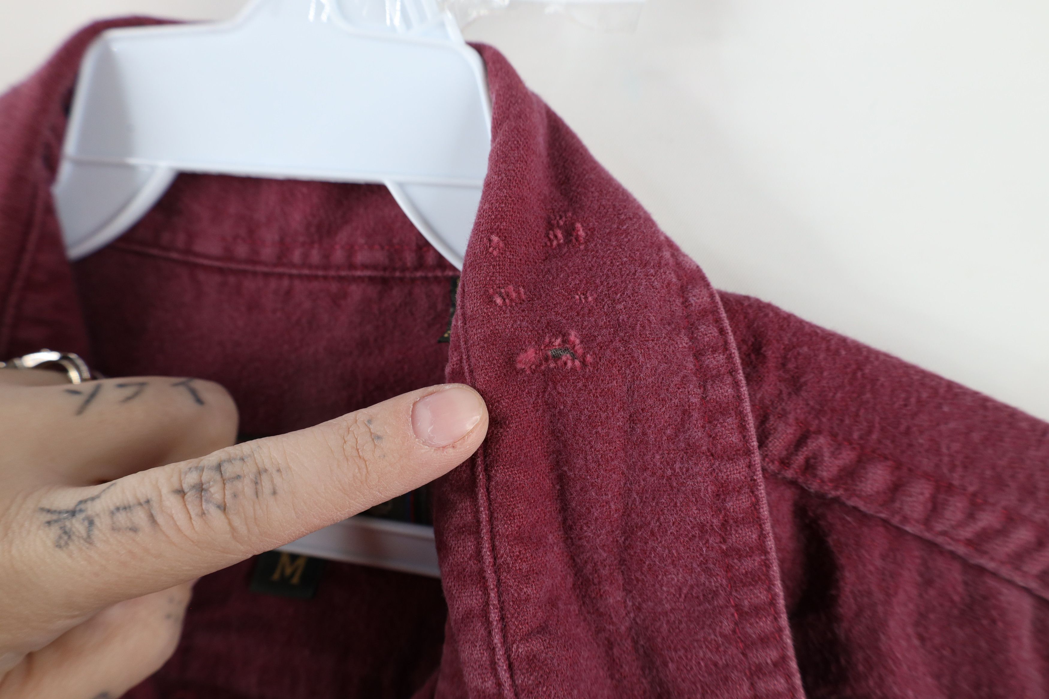 Timberland × Vintage Vintage 90s Timberland Chamois Cloth Button Shirt Red Size US M / EU 48-50 / 2 - 4 Thumbnail