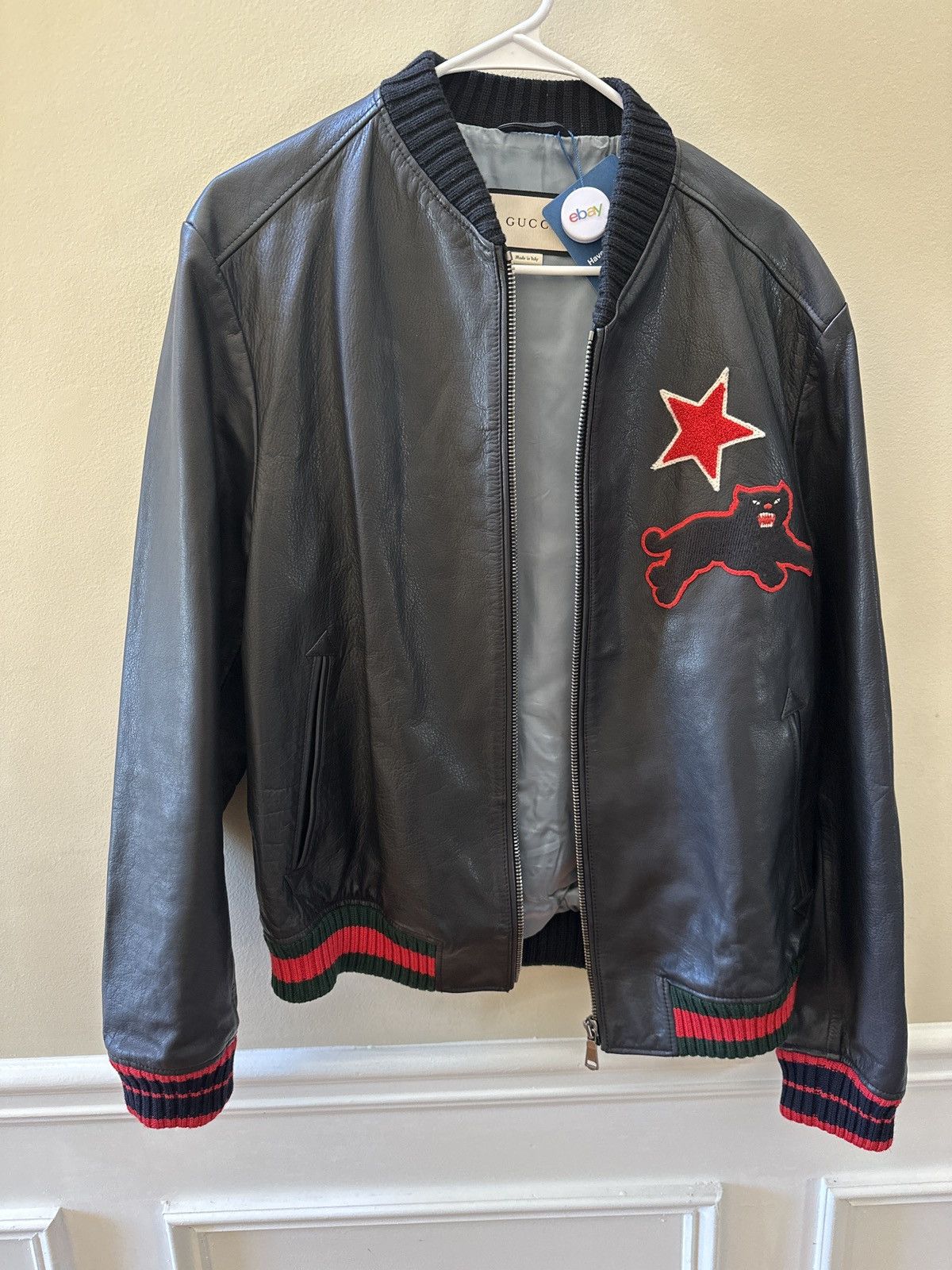 Gucci Panther Leather Bomber