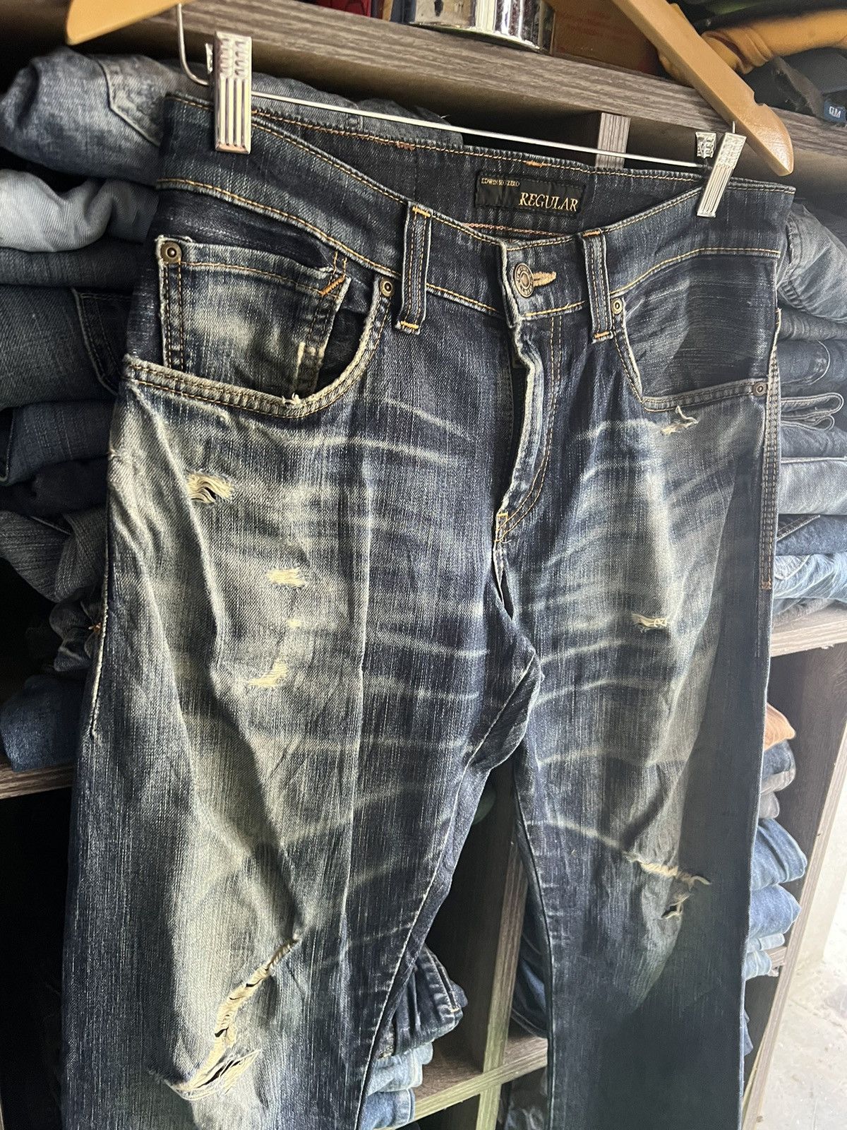 Edwin 🔥Edwin 503 Zero Flared Distressed Denim Size US 31 - 6 Thumbnail
