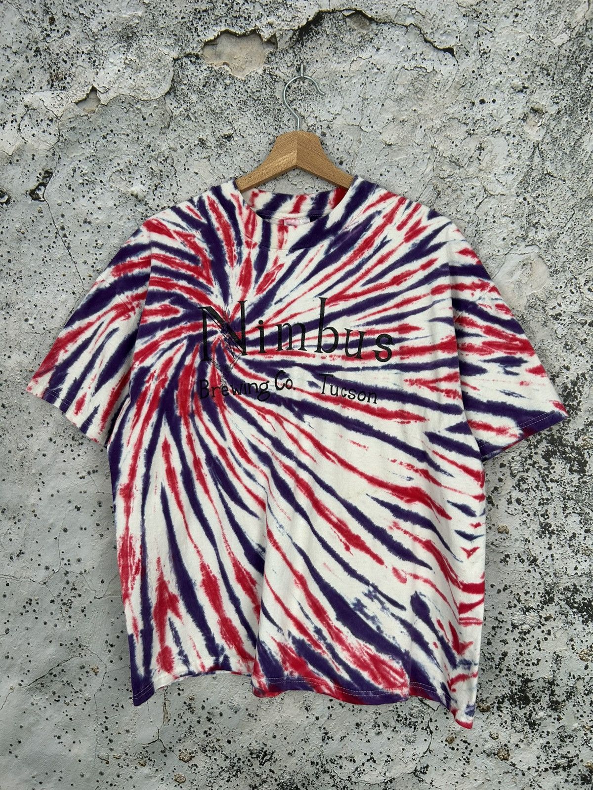 Vintage Vintage Tie Dye Nimbus 90s Single Stitch Graphic Tee Sketch Size US XL / EU 56 / 4 - 1 Thumbnail
