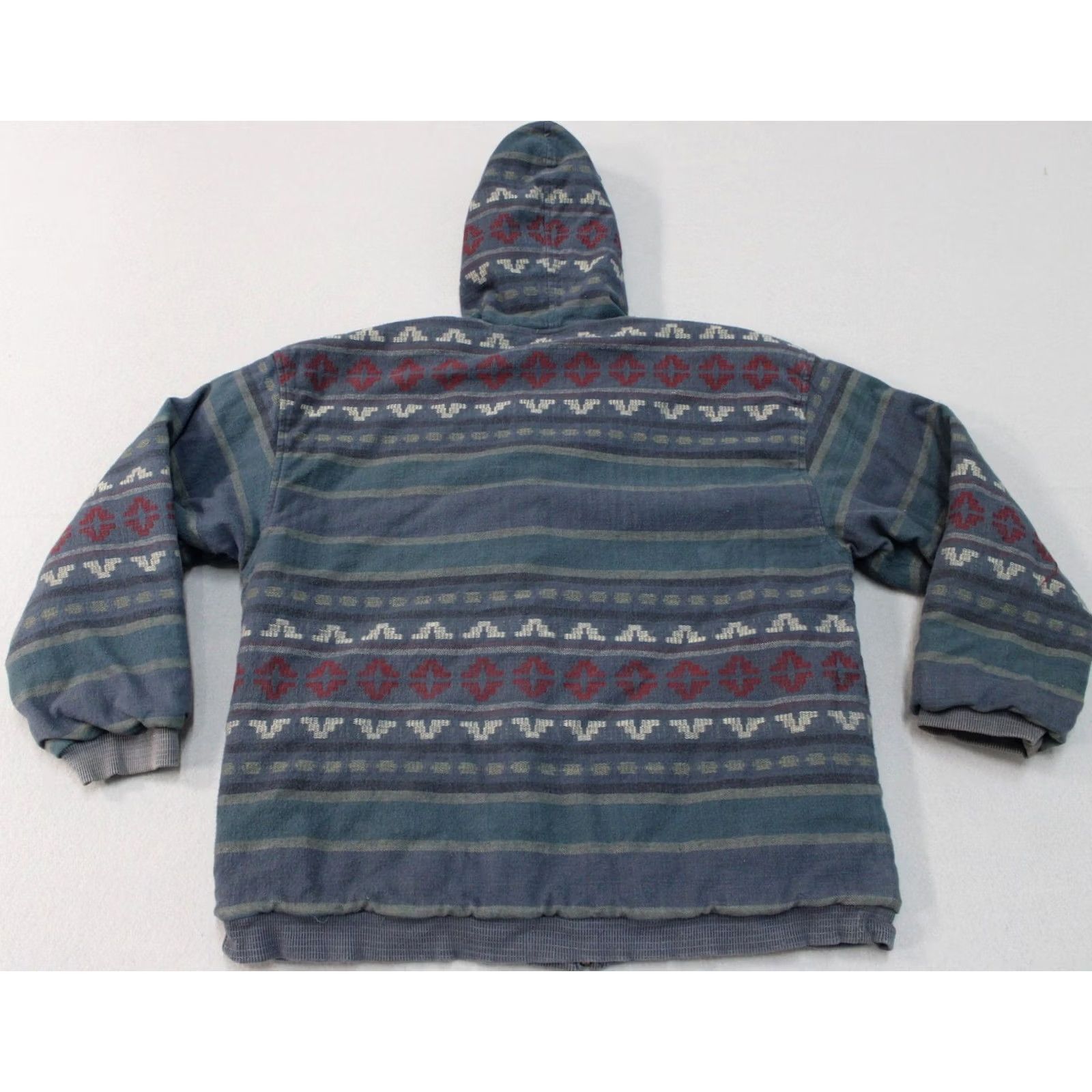 Vintage VINTAGE Pacific Coast Highway Jacket Mens Medium Hooded Aztec Full Zip 90s Size US M / EU 48-50 / 2 - 8 Thumbnail