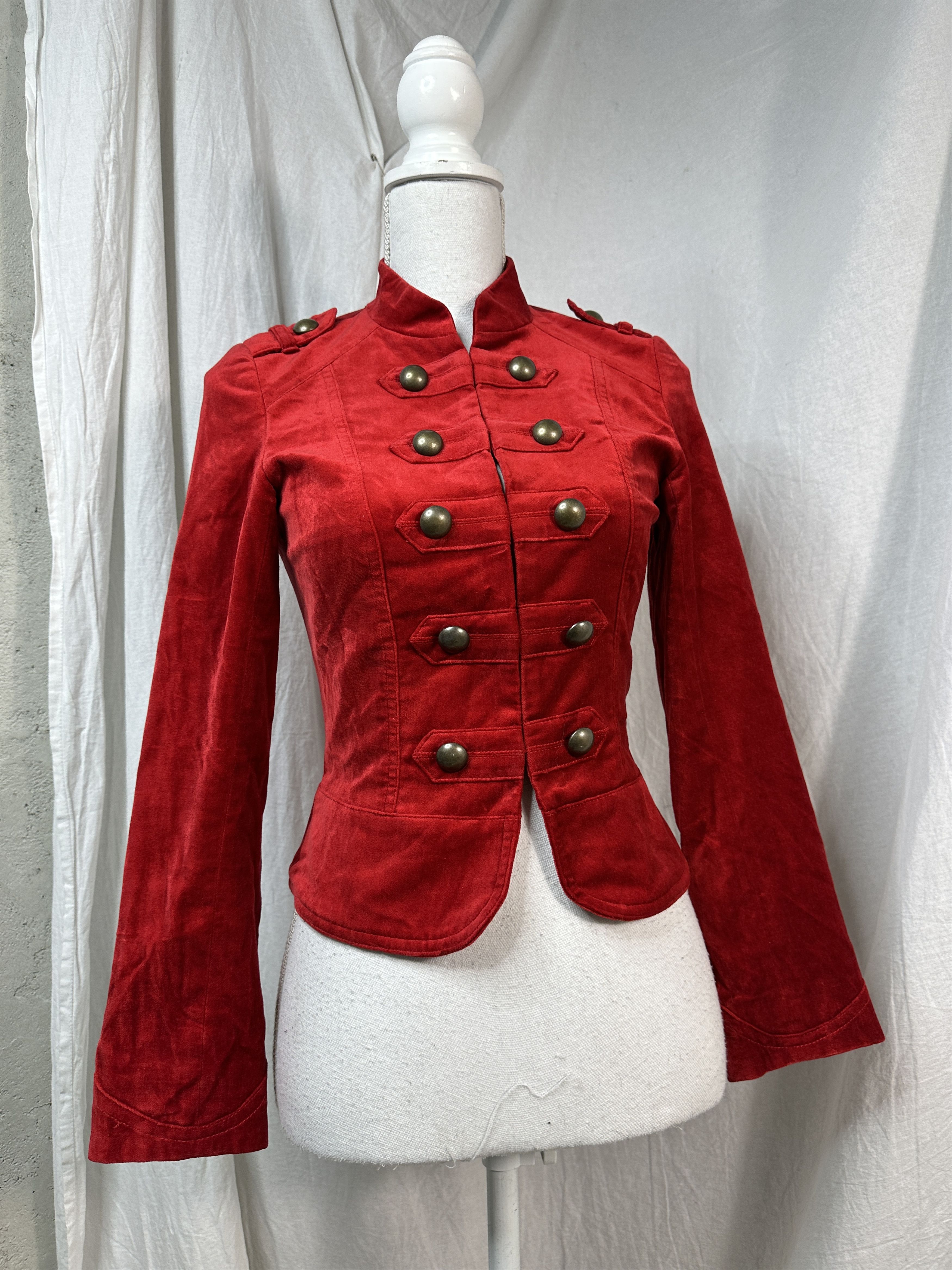 Vintage Military Styled Vintage Velour Jacket Size S / US 4 / IT 40 - 4 Thumbnail