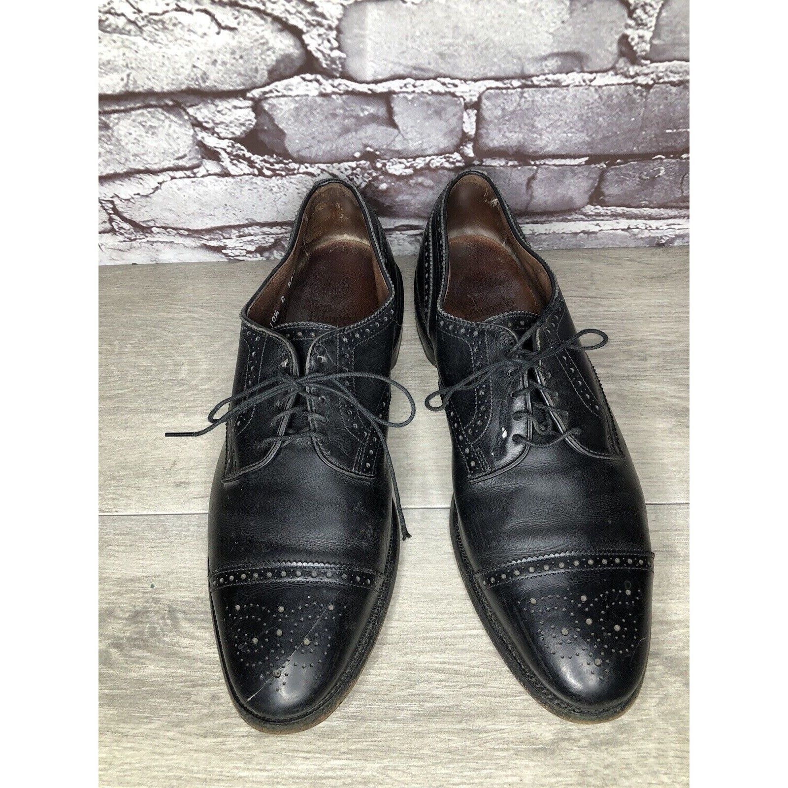 Allen Edmonds Allen Edmonds Sanford Black Leather Cap Toe Oxfords Dress Sh Size US 10.5 / EU 43-44 - 16 Thumbnail