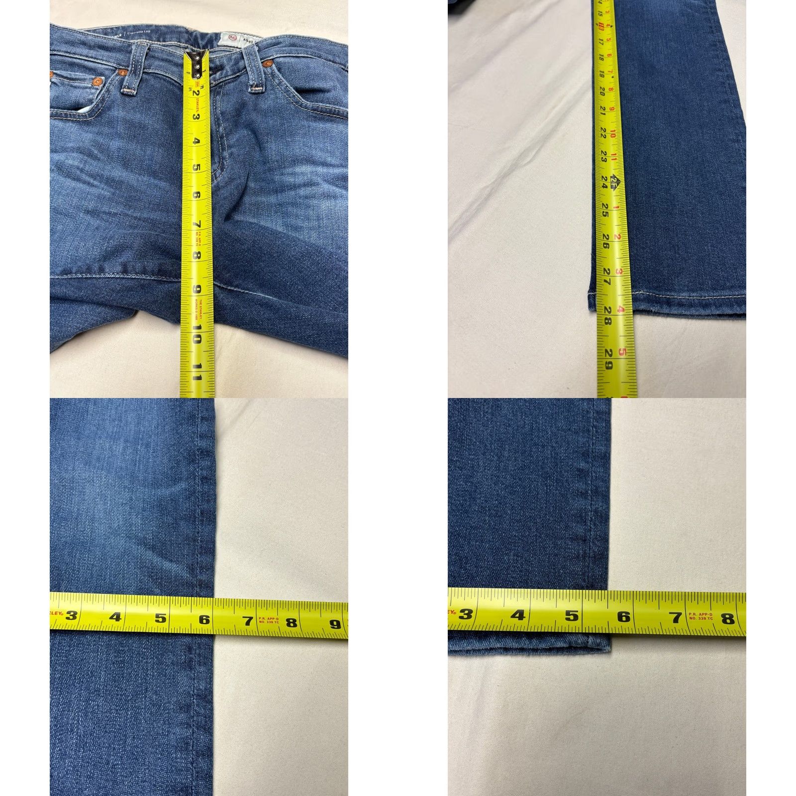 Vintage VINTAGE AG Adriano Goldschmied Prima Ankle Cigarette Leg Jeans Womens 25X28 Dark Wash Size 42" / US 20 - 9 Thumbnail