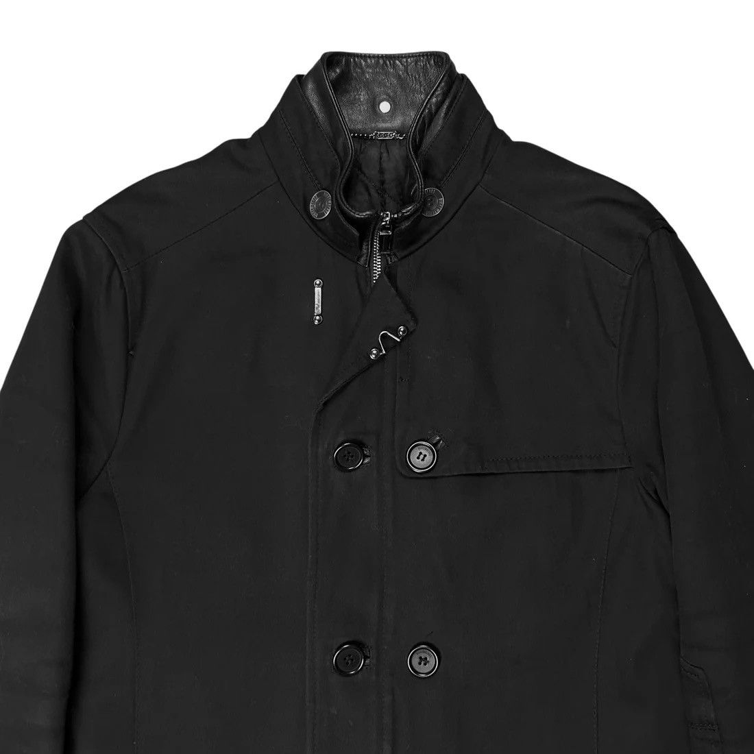 Dirk Bikkembergs Dirk Bikkembergs Multi Button Leather Collar Coat - AW09 Size US M / EU 48-50 / 2 - 4 Thumbnail