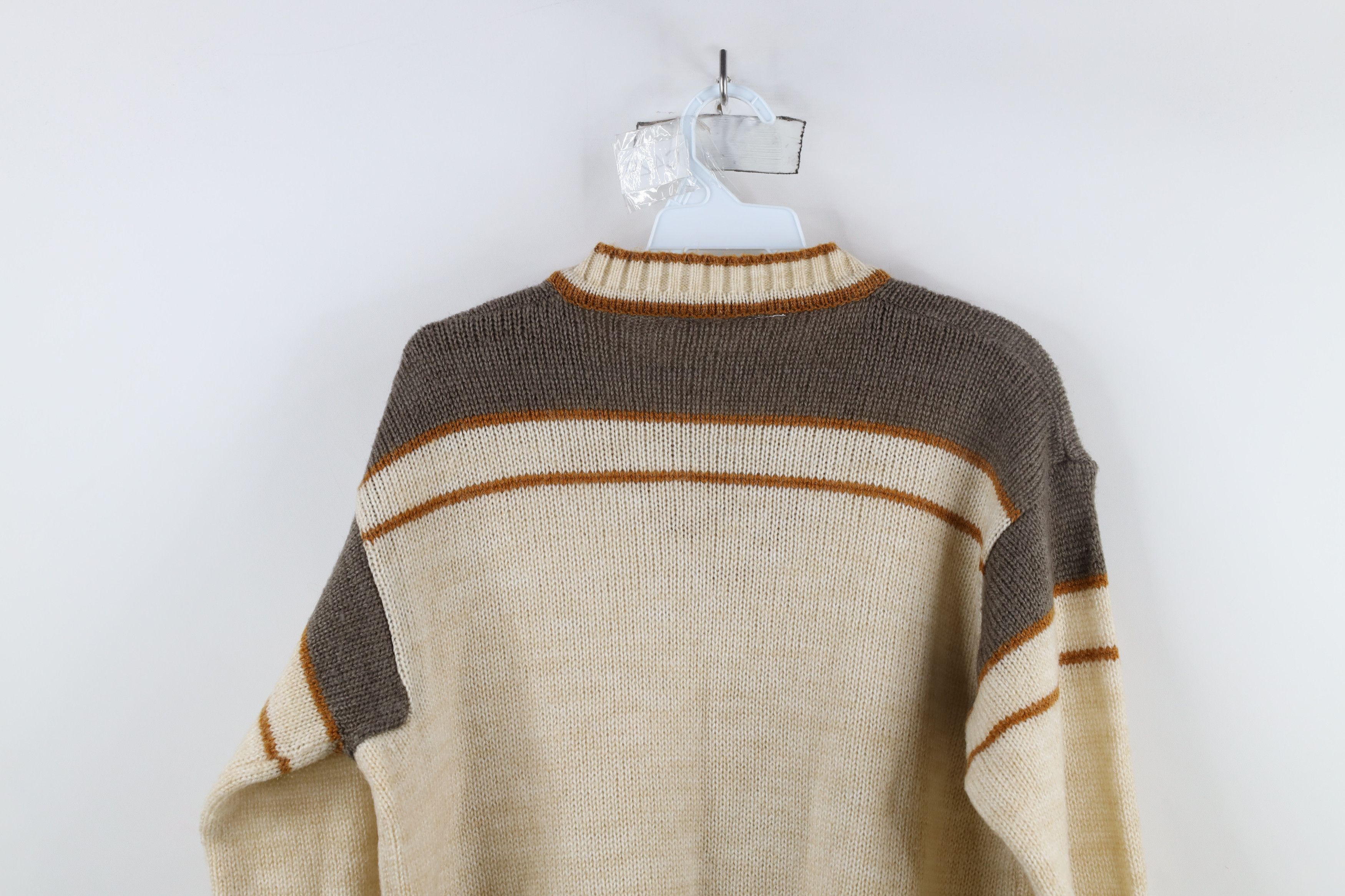 Vintage Vintage 70s Mid Century Modern MCM Striped Knit Sweater Size US M / EU 48-50 / 2 - 10 Thumbnail
