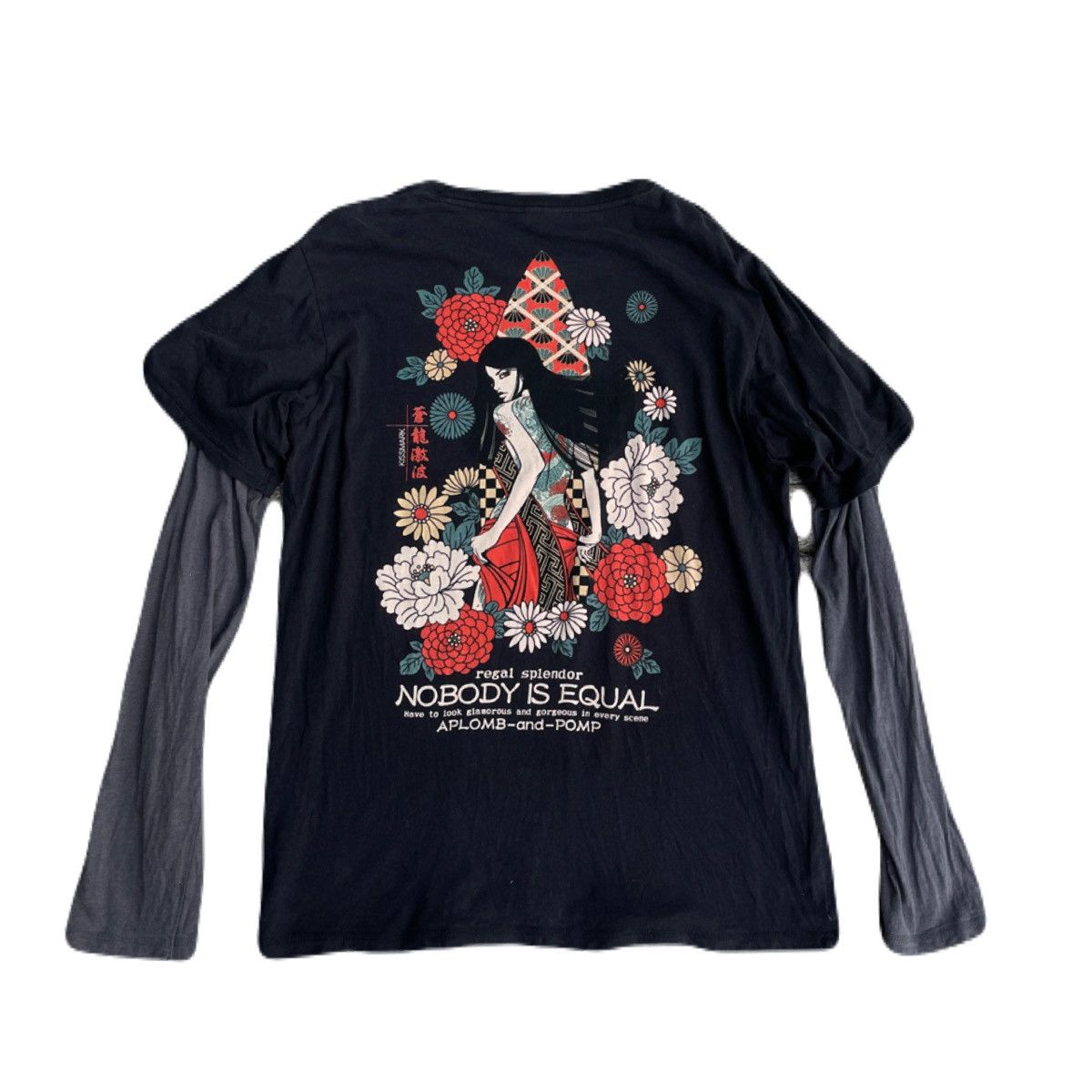 Japanese Brand 2000s Japanese archive Yakuza Layered Long Sleeve Tee Y2K Size US M / EU 48-50 / 2 - 2 Thumbnail